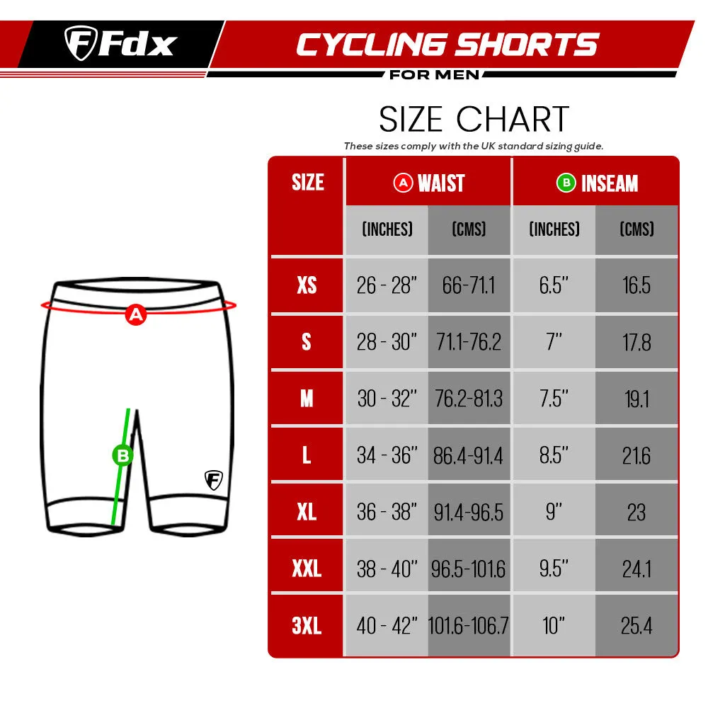 Fdx All Day Grey Men's & Boy's Padded Summer Cycling Shorts