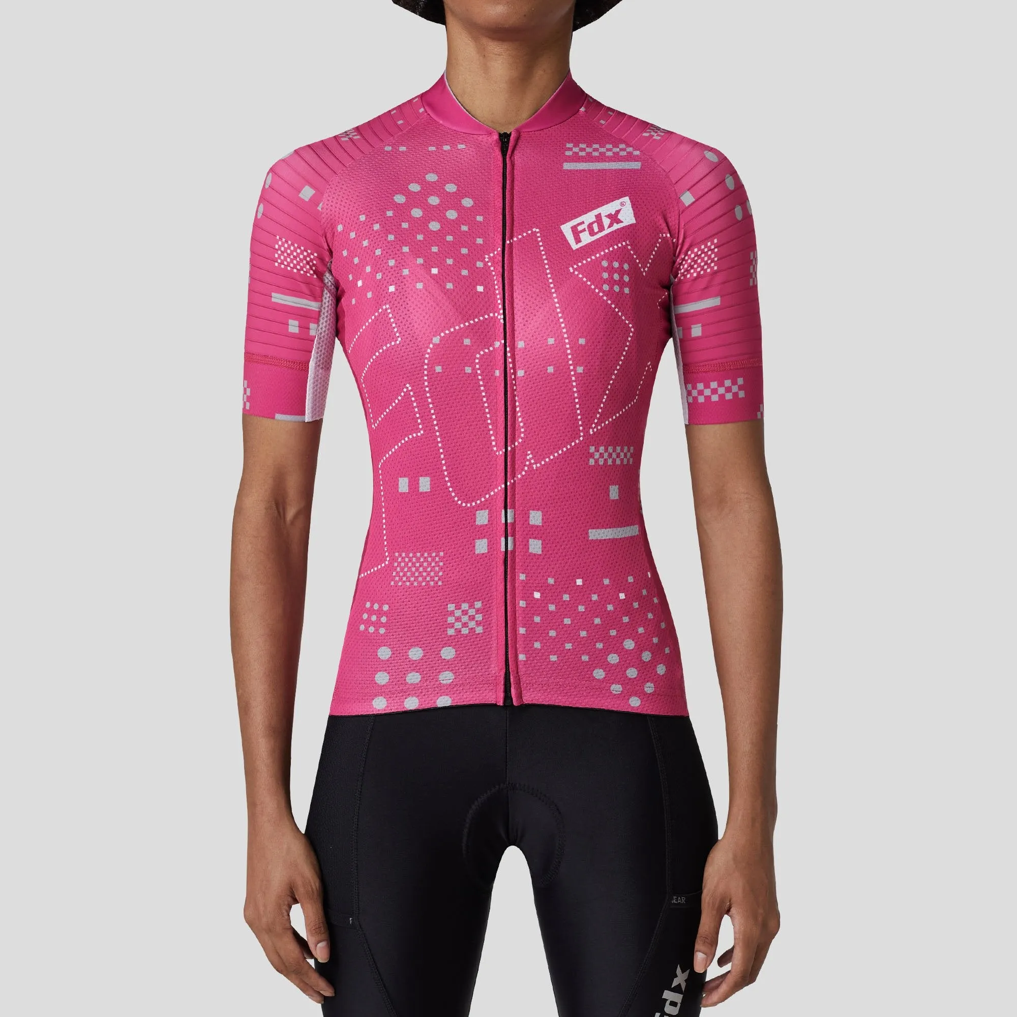 Fdx All Day Pink Women's & Girl's Summer Short Sleeve Cycling Jersey