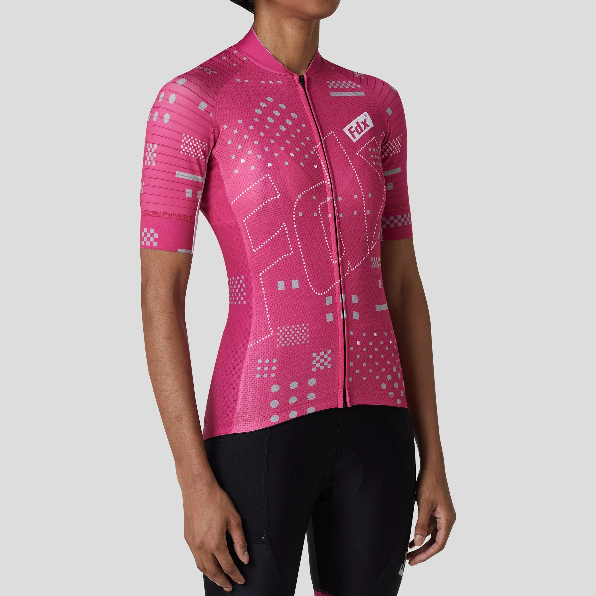 Fdx All Day Pink Women's & Girl's Summer Short Sleeve Cycling Jersey
