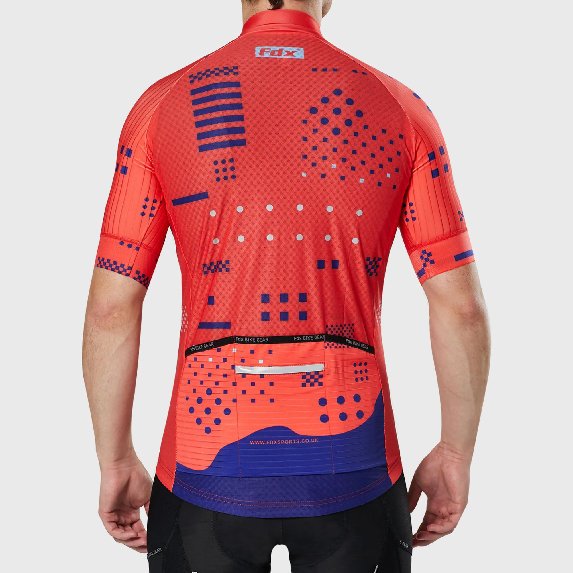 Fdx All Day Red Men's & Boy's Short Sleeve Summer Cycling Jersey