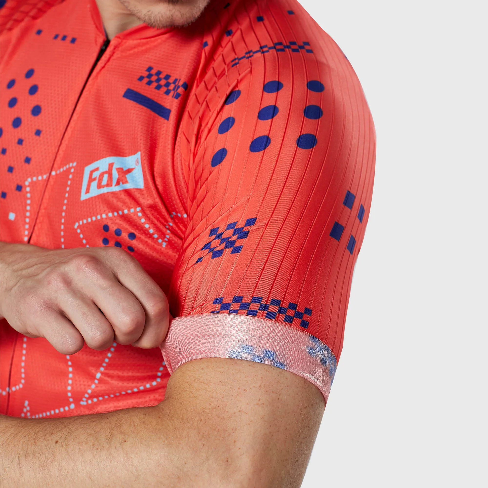 Fdx All Day Red Men's & Boy's Short Sleeve Summer Cycling Jersey
