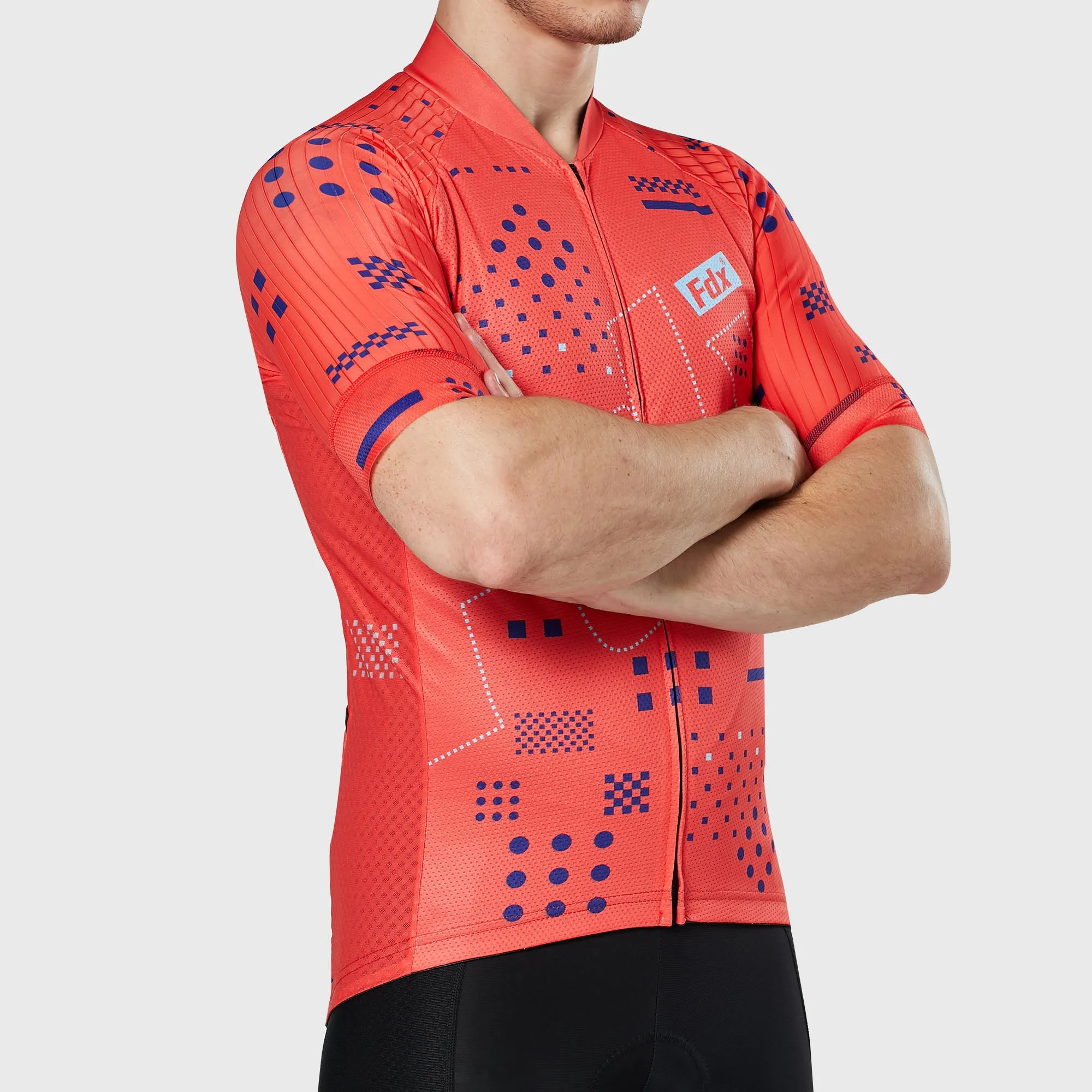 Fdx All Day Red Men's & Boy's Short Sleeve Summer Cycling Jersey