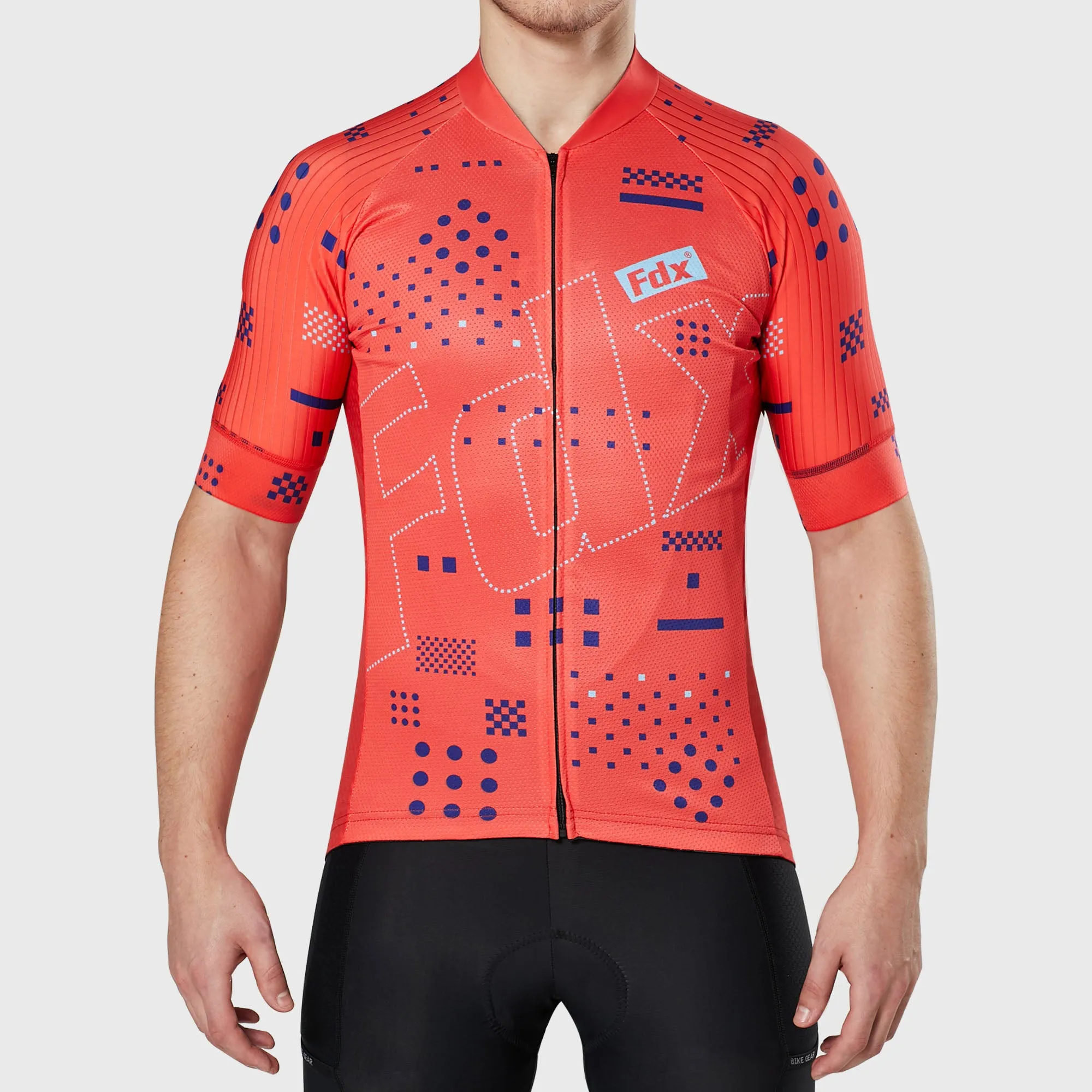 Fdx All Day Red Men's & Boy's Short Sleeve Summer Cycling Jersey