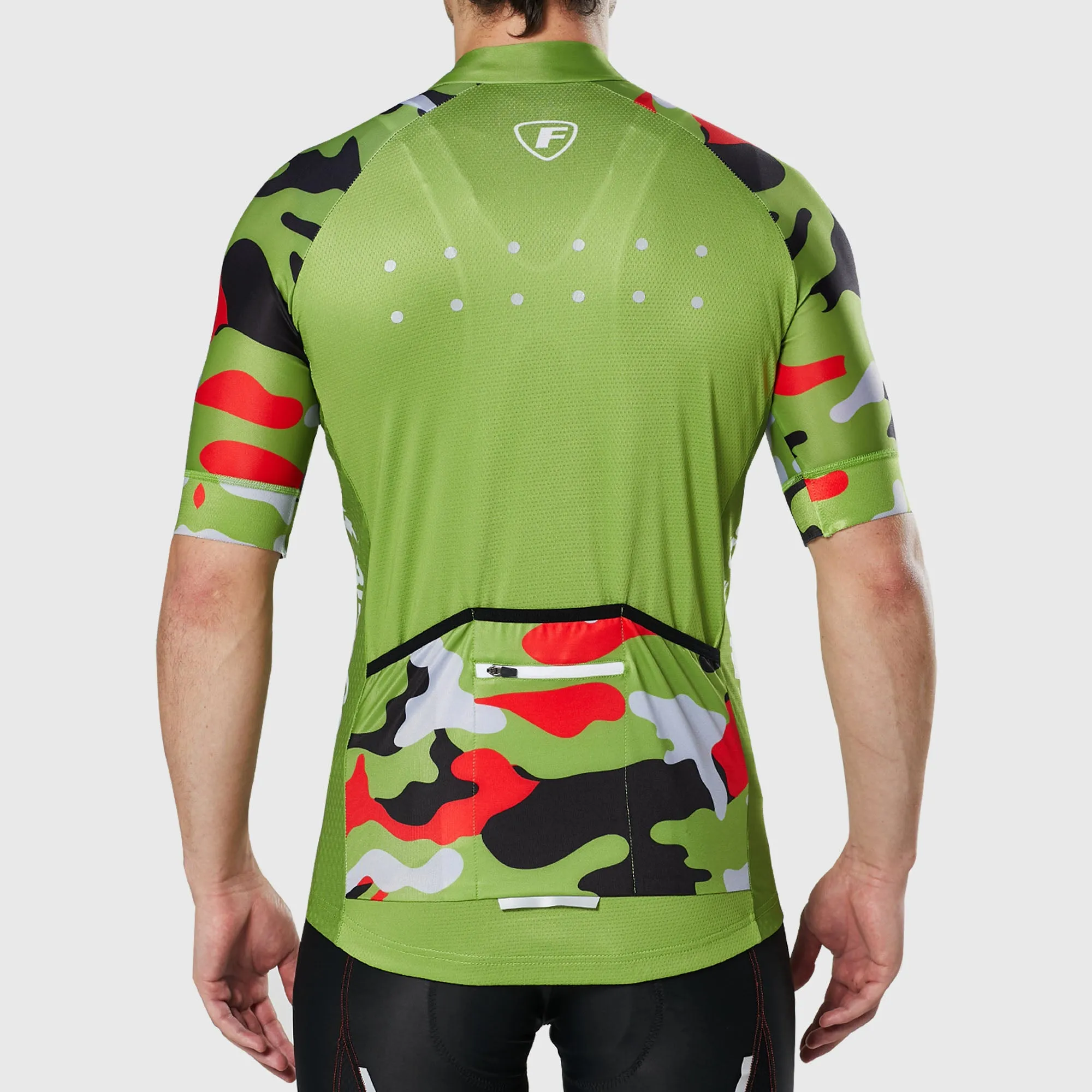 Fdx Camouflage Green Men's & Boy's Short Sleeve Summer Cycling Jersey
