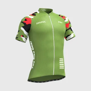 Fdx Camouflage Green Men's & Boy's Short Sleeve Summer Cycling Jersey