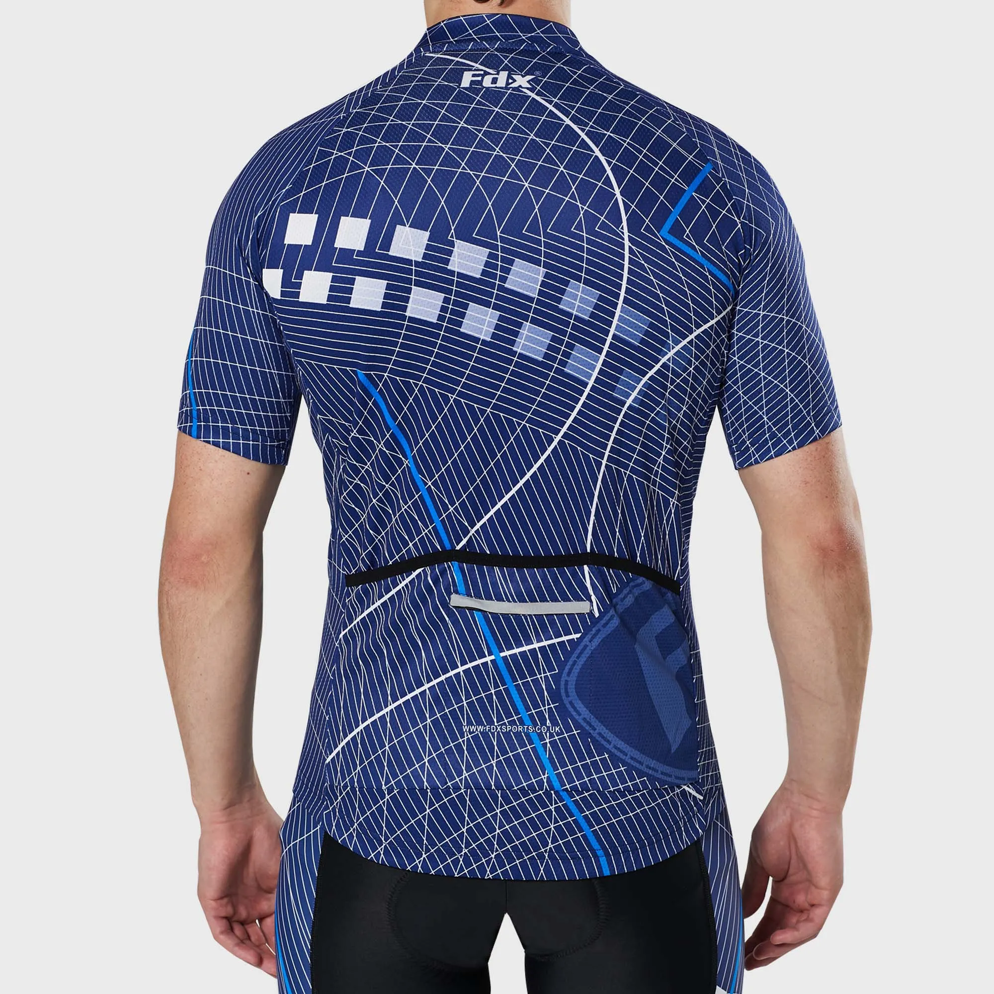Fdx Classic II Blue Men's & Boy's Short Sleeve Summer Cycling Jersey