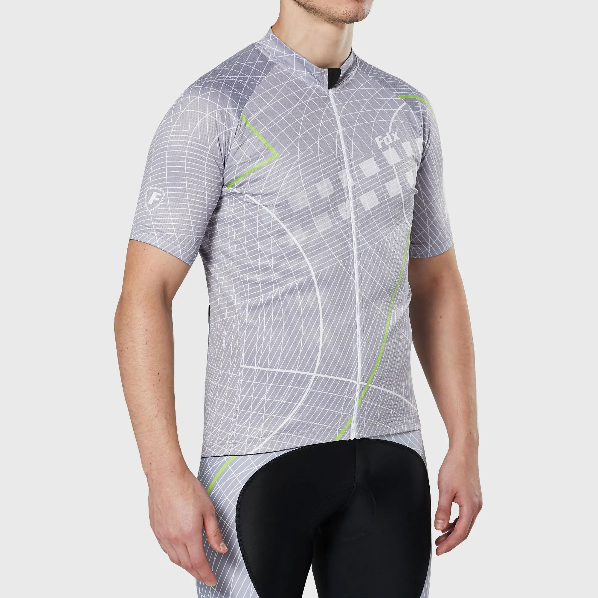 Fdx Classic II Grey Men's & Boy's Short Sleeve Summer Cycling Jersey