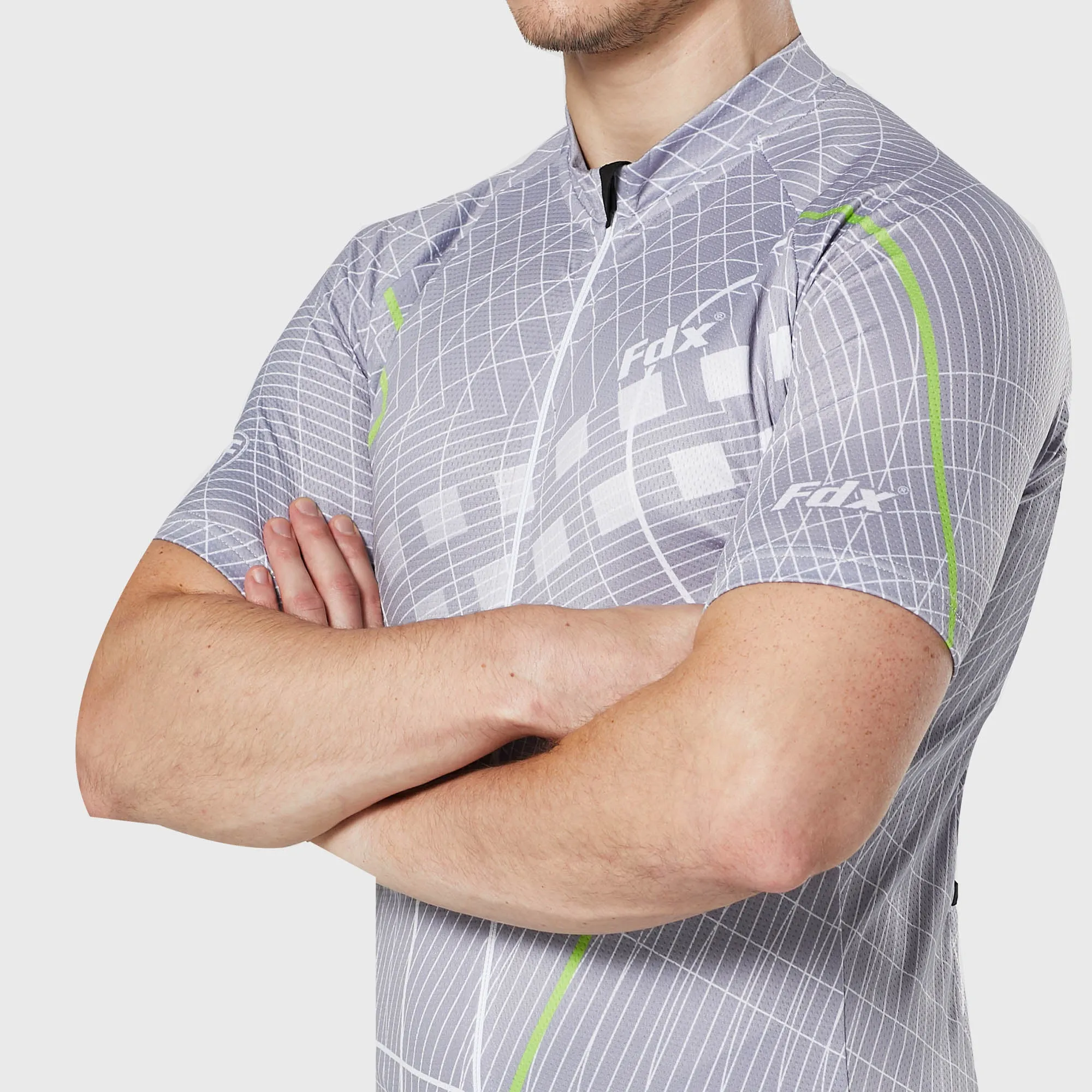 Fdx Classic II Grey Men's & Boy's Short Sleeve Summer Cycling Jersey