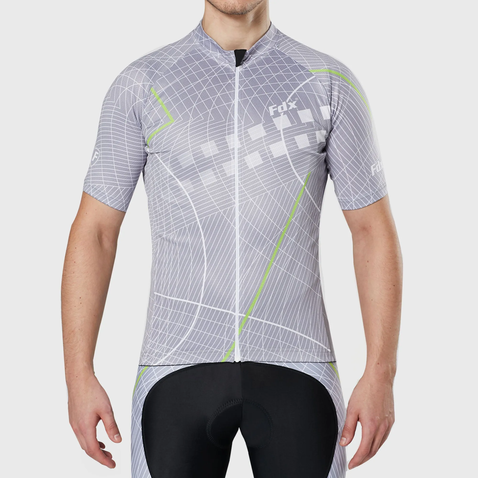 Fdx Classic II Grey Men's & Boy's Short Sleeve Summer Cycling Jersey