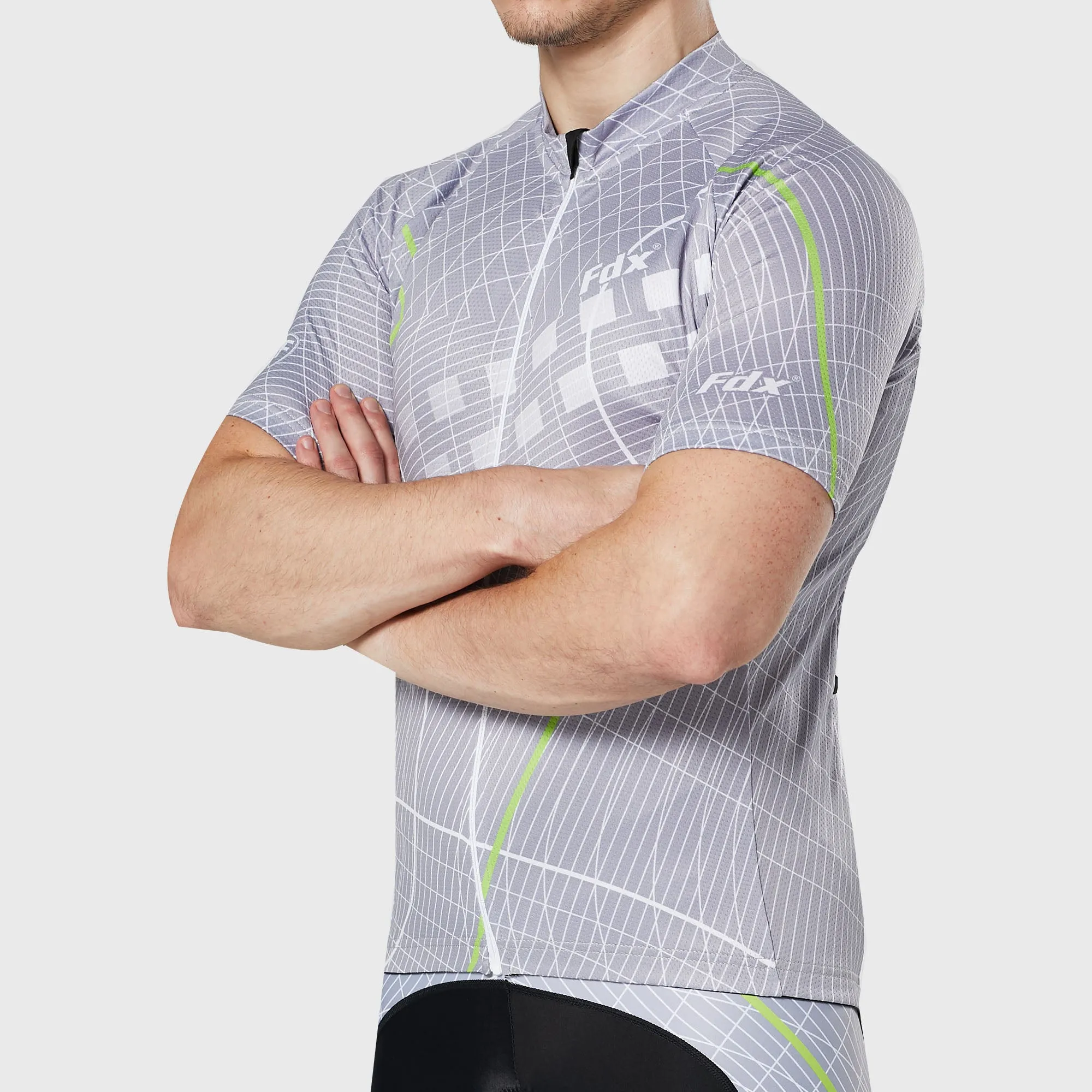 Fdx Classic II Grey Men's & Boy's Short Sleeve Summer Cycling Jersey