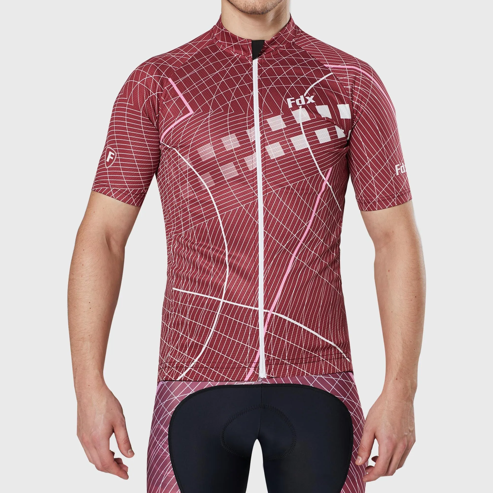 Fdx Classic II Red Men's & Boy's Short Sleeve Summer Cycling Jersey