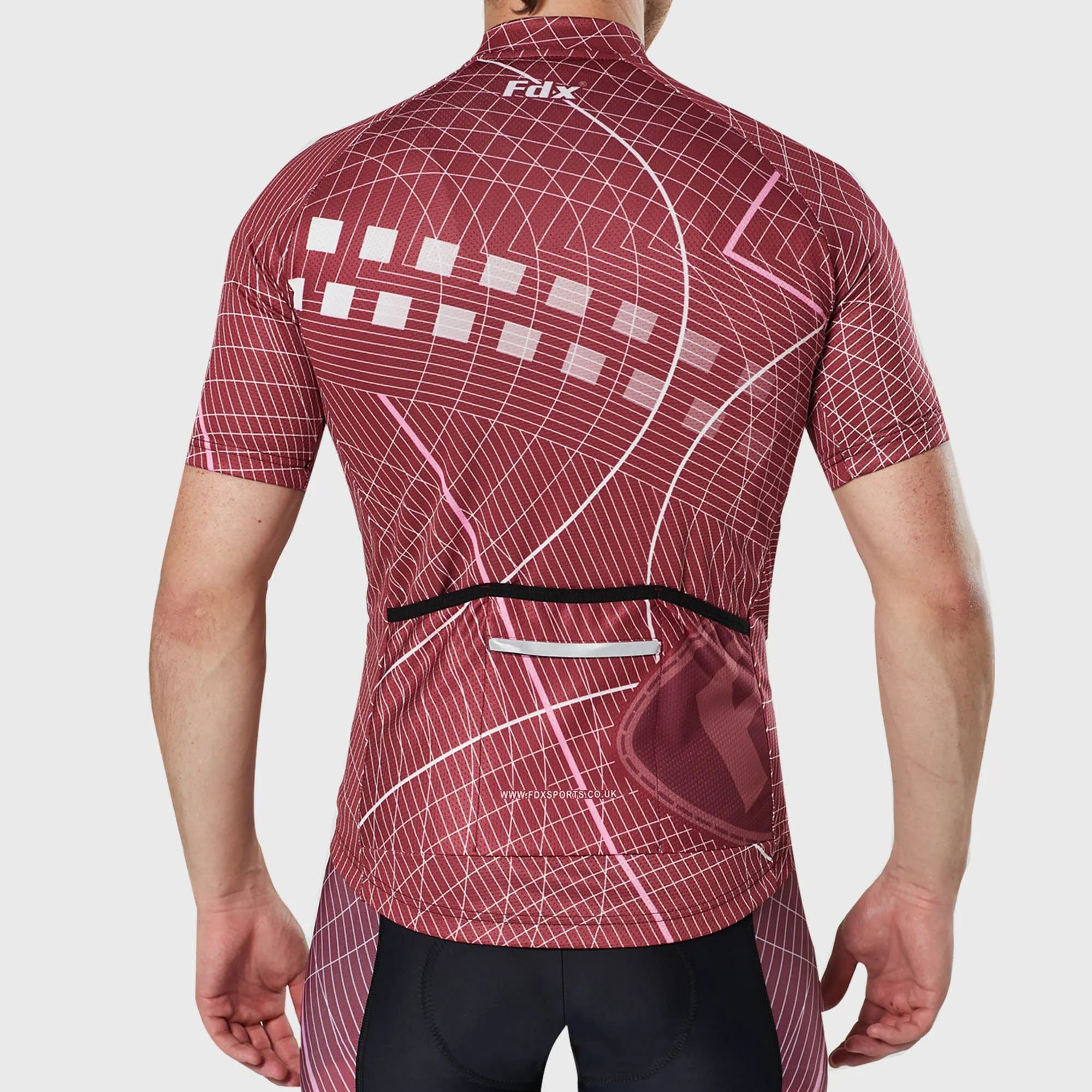 Fdx Classic II Red Men's & Boy's Short Sleeve Summer Cycling Jersey