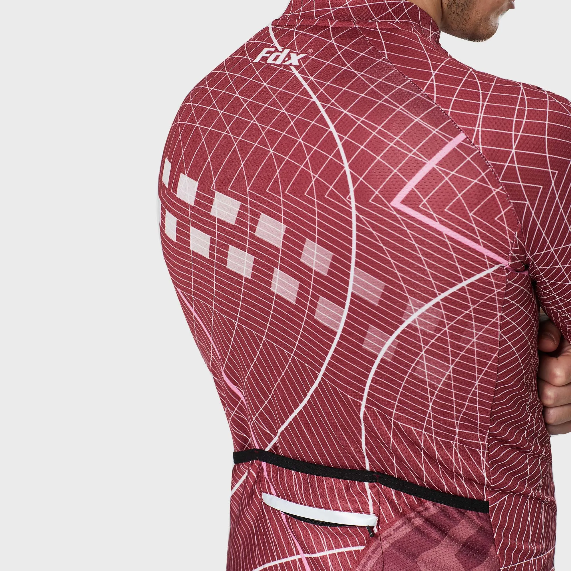 Fdx Classic II Red Men's & Boy's Short Sleeve Summer Cycling Jersey