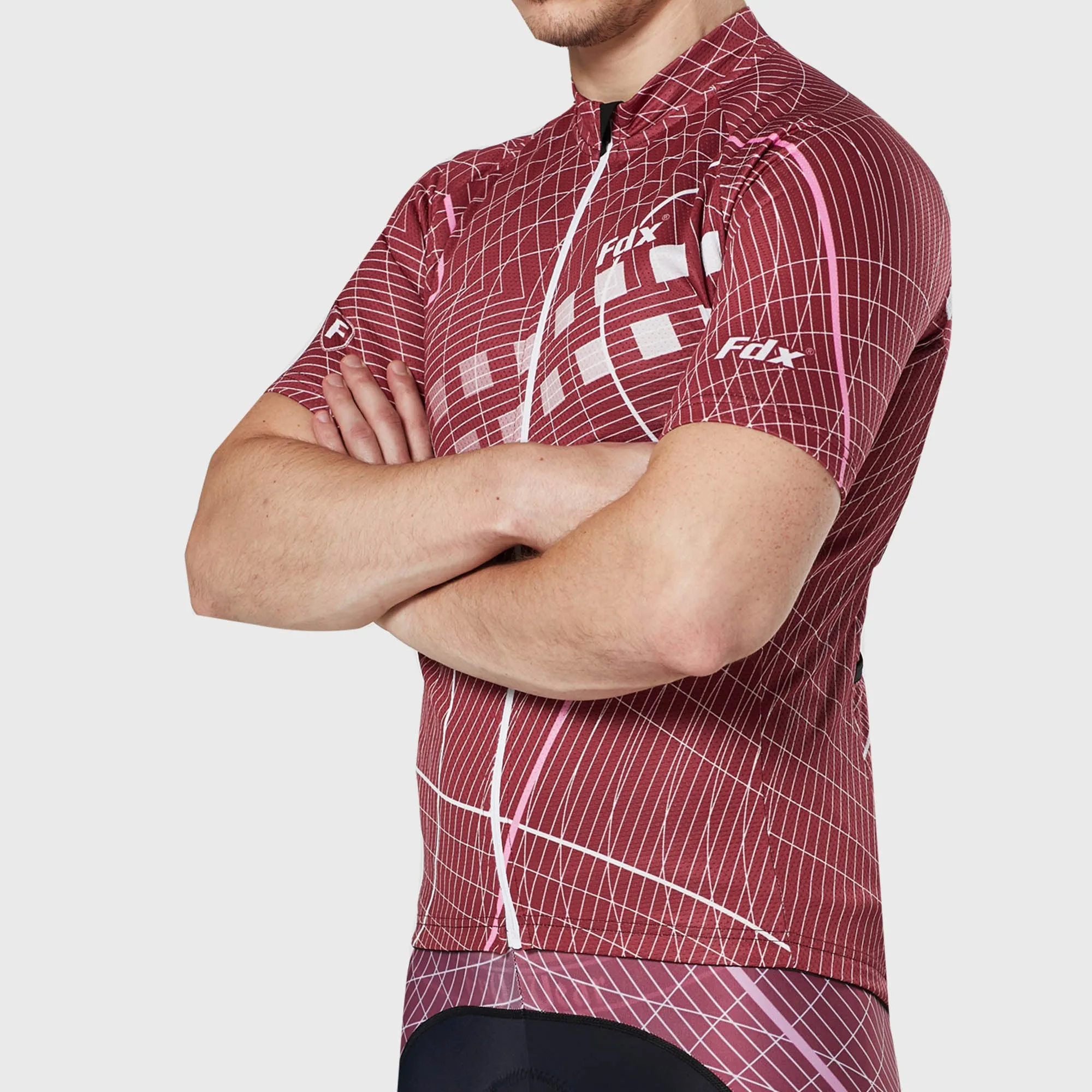 Fdx Classic II Red Men's & Boy's Short Sleeve Summer Cycling Jersey