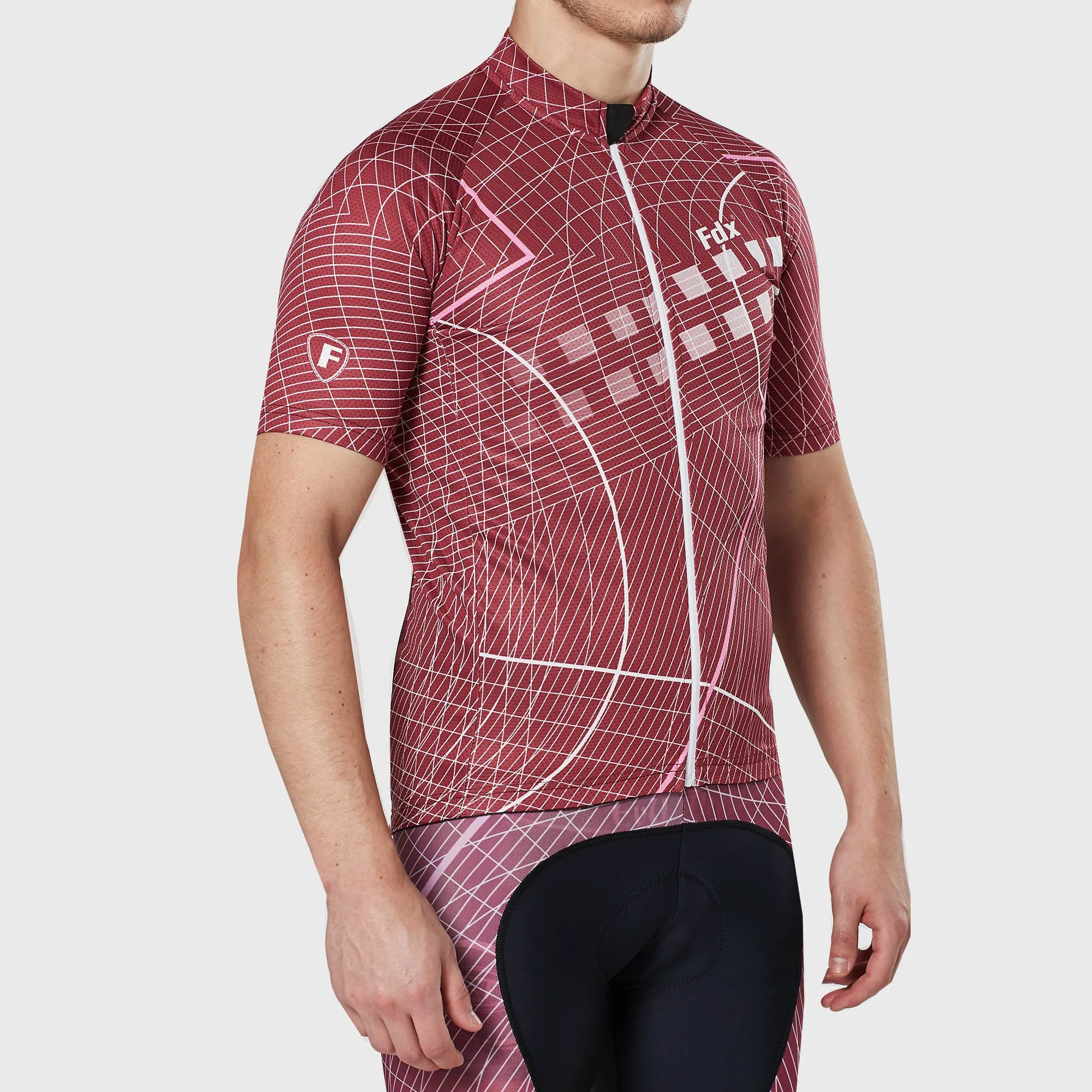 Fdx Classic II Red Men's & Boy's Short Sleeve Summer Cycling Jersey