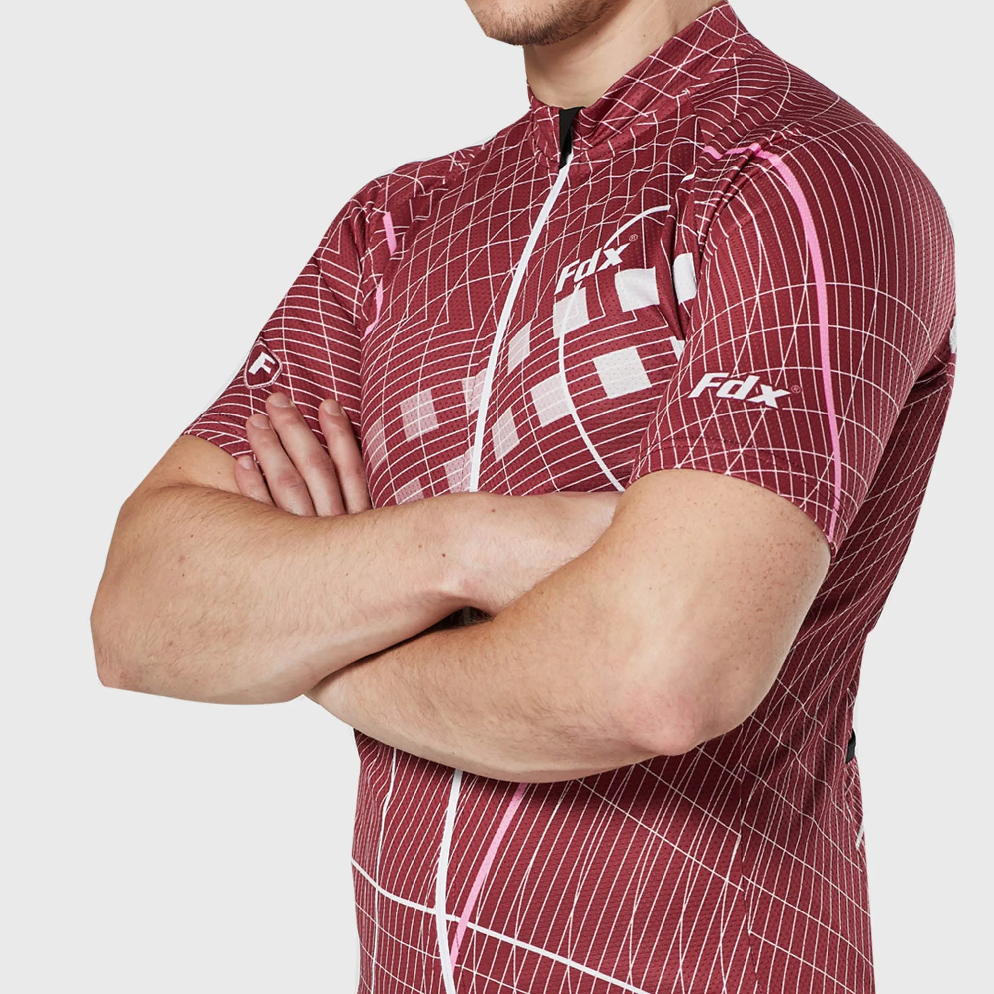Fdx Classic II Red Men's & Boy's Short Sleeve Summer Cycling Jersey