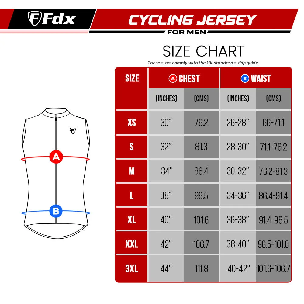 Fdx Core Blue Men's & Boy's Sleeveless Summer Cycling Jersey