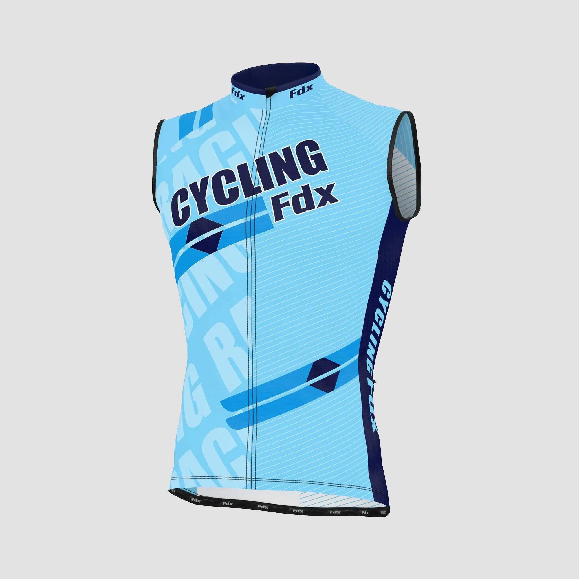 Fdx Core Blue Men's & Boy's Sleeveless Summer Cycling Jersey