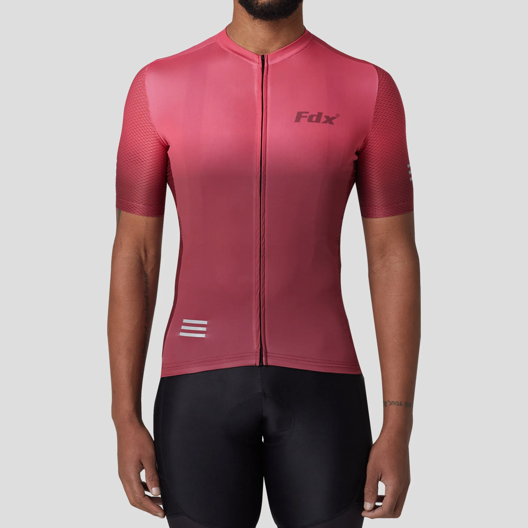 Fdx Duo Pink / Maroon Men's & Boy's Short Sleeve Summer Cycling Jersey