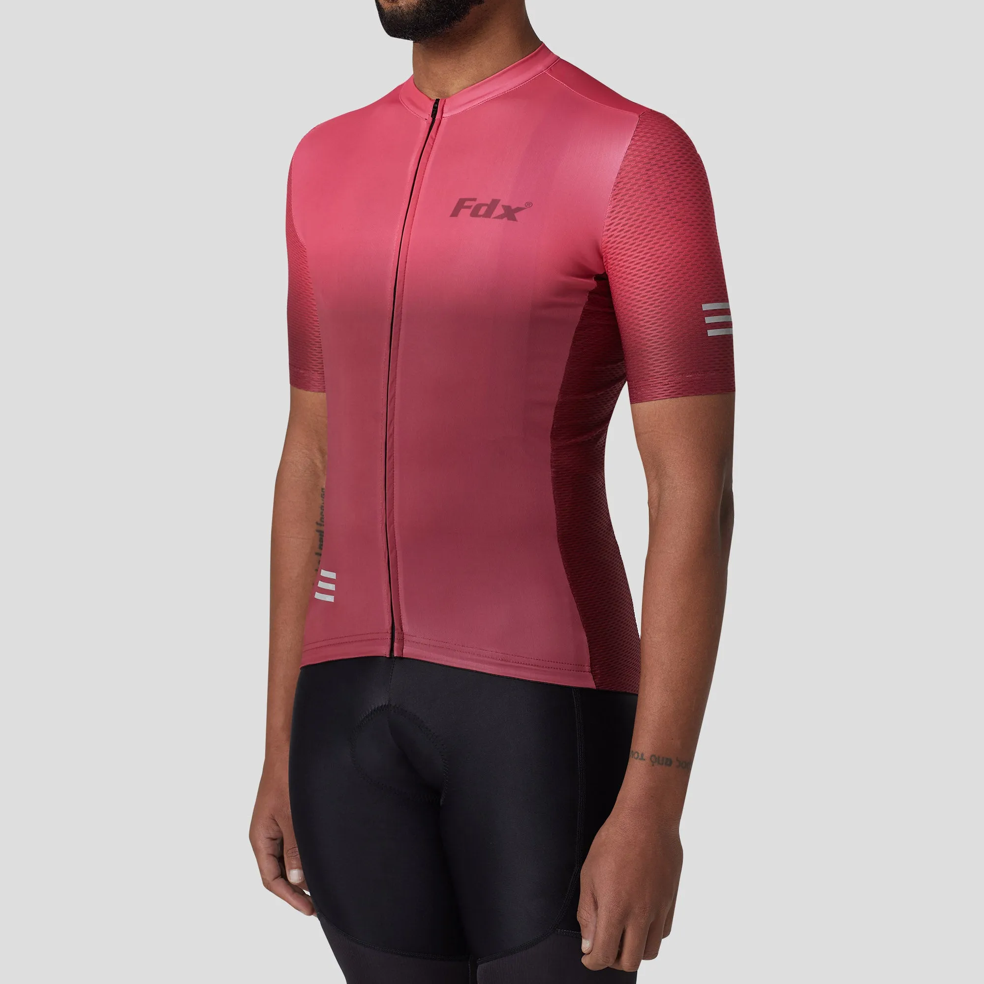 Fdx Duo Pink / Maroon Men's & Boy's Short Sleeve Summer Cycling Jersey