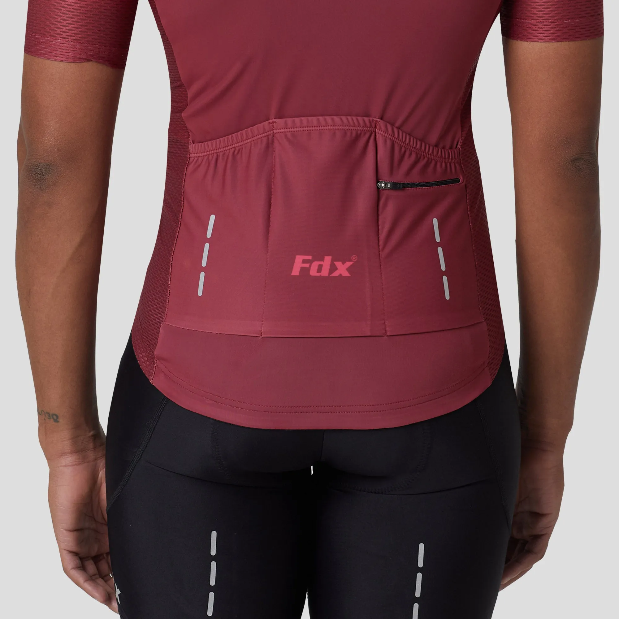 Fdx Duo Pink / Maroon Men's & Boy's Short Sleeve Summer Cycling Jersey