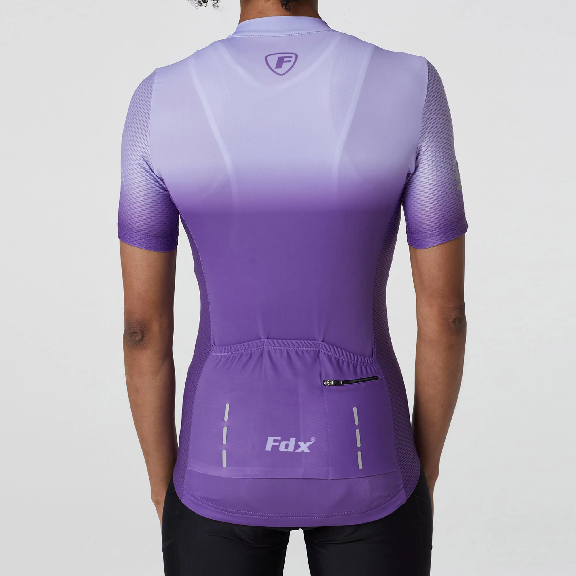 Fdx Duo Purple Women's & Girl's Short Sleeve Summer Cycling Jersey