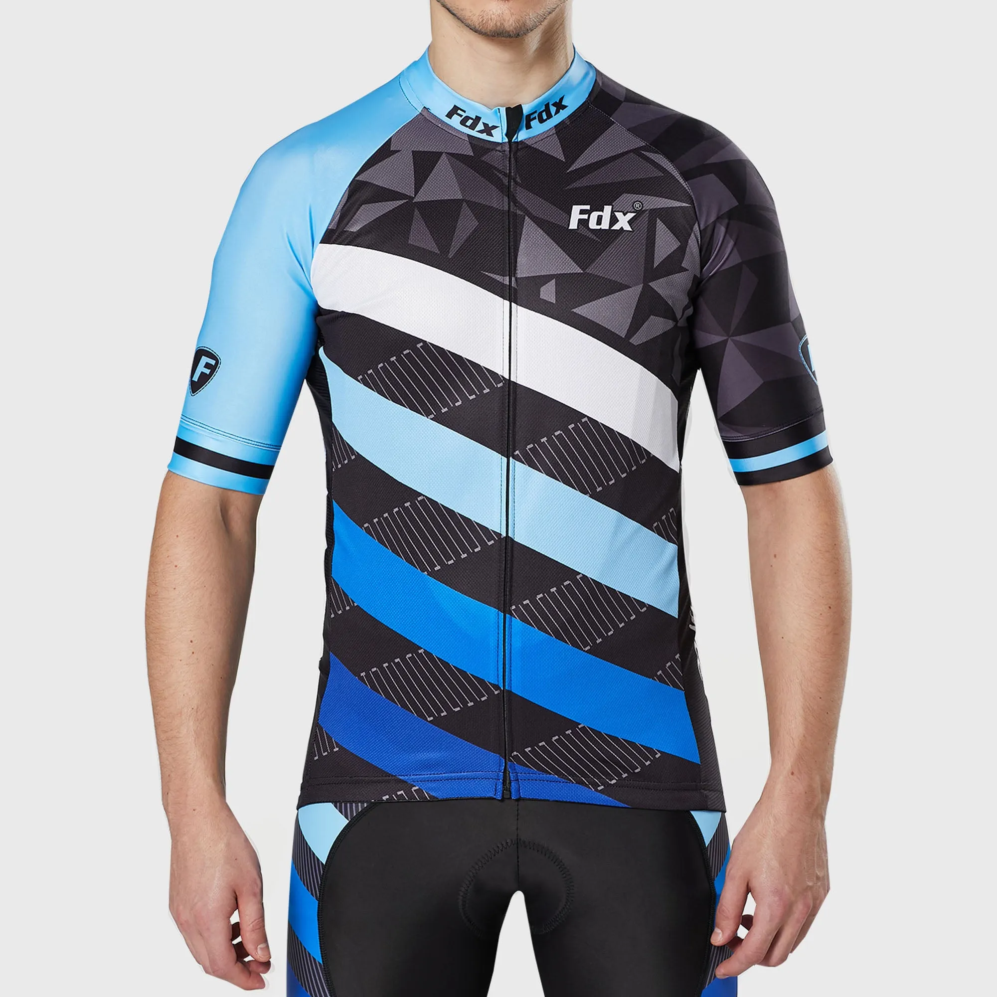 Fdx Equin Blue Men's & Boy's Short Sleeve Summer Cycling Jersey