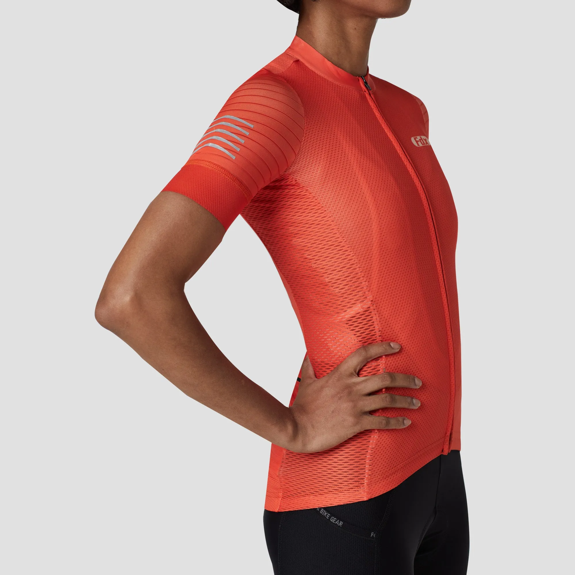 Fdx Essential Orange Women's & Girl's Short Sleeve Summer Cycling Jersey