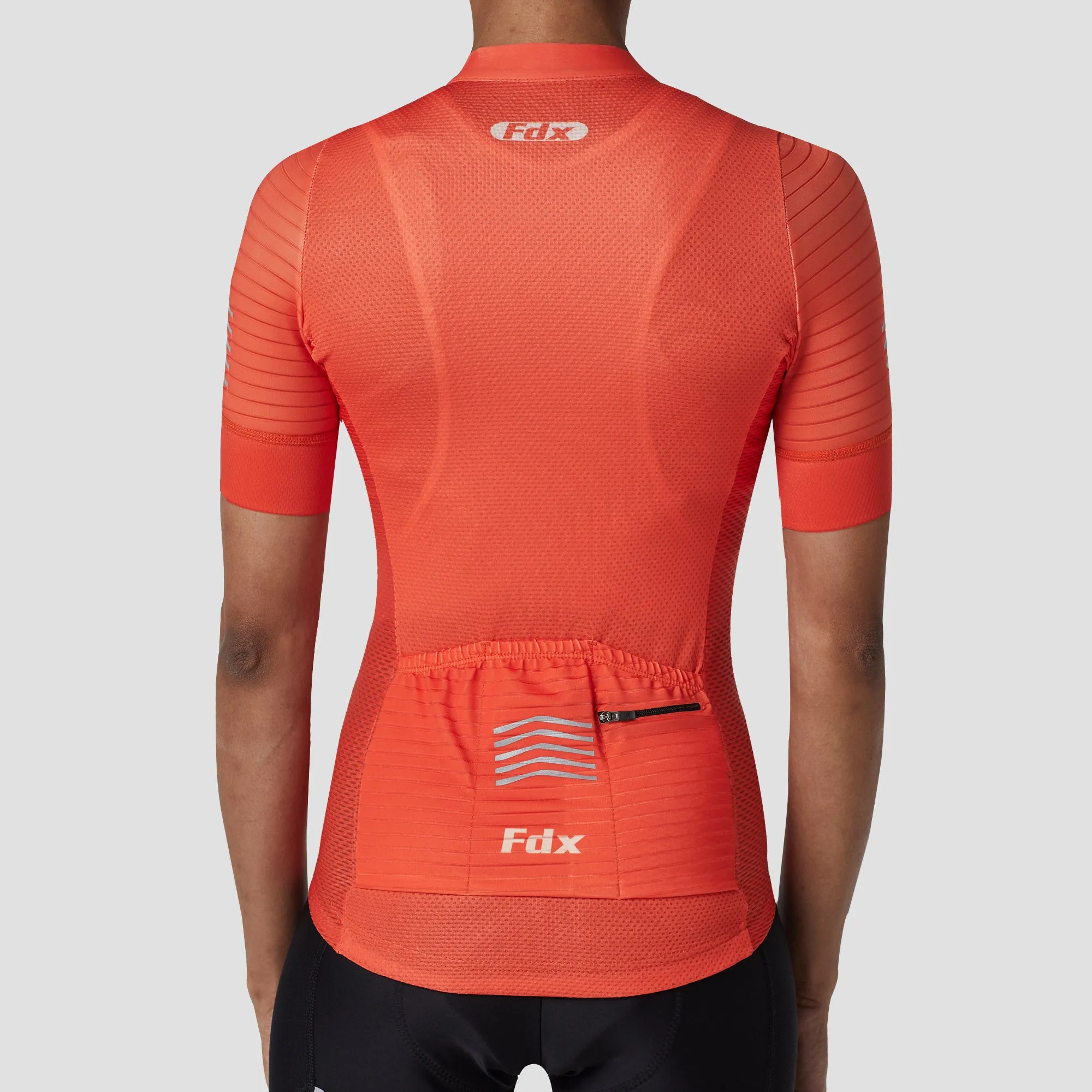 Fdx Essential Orange Women's & Girl's Short Sleeve Summer Cycling Jersey