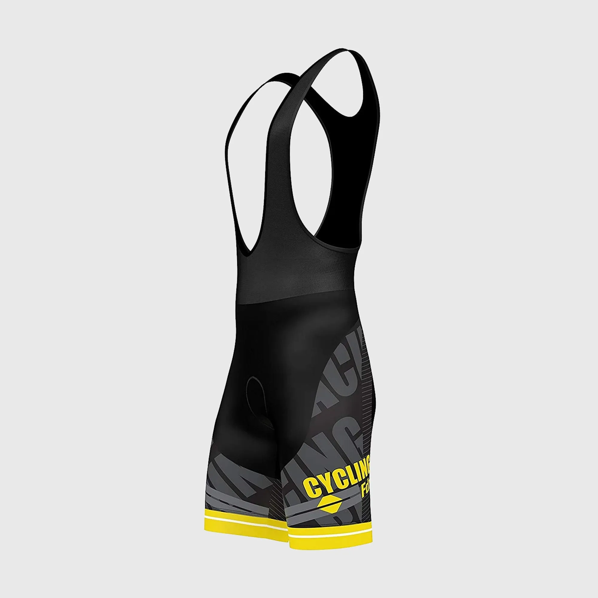 Fdx Men's & Boy's Set Core Yellow Short Sleeve Summer Cycling Jersey & Bib Shorts