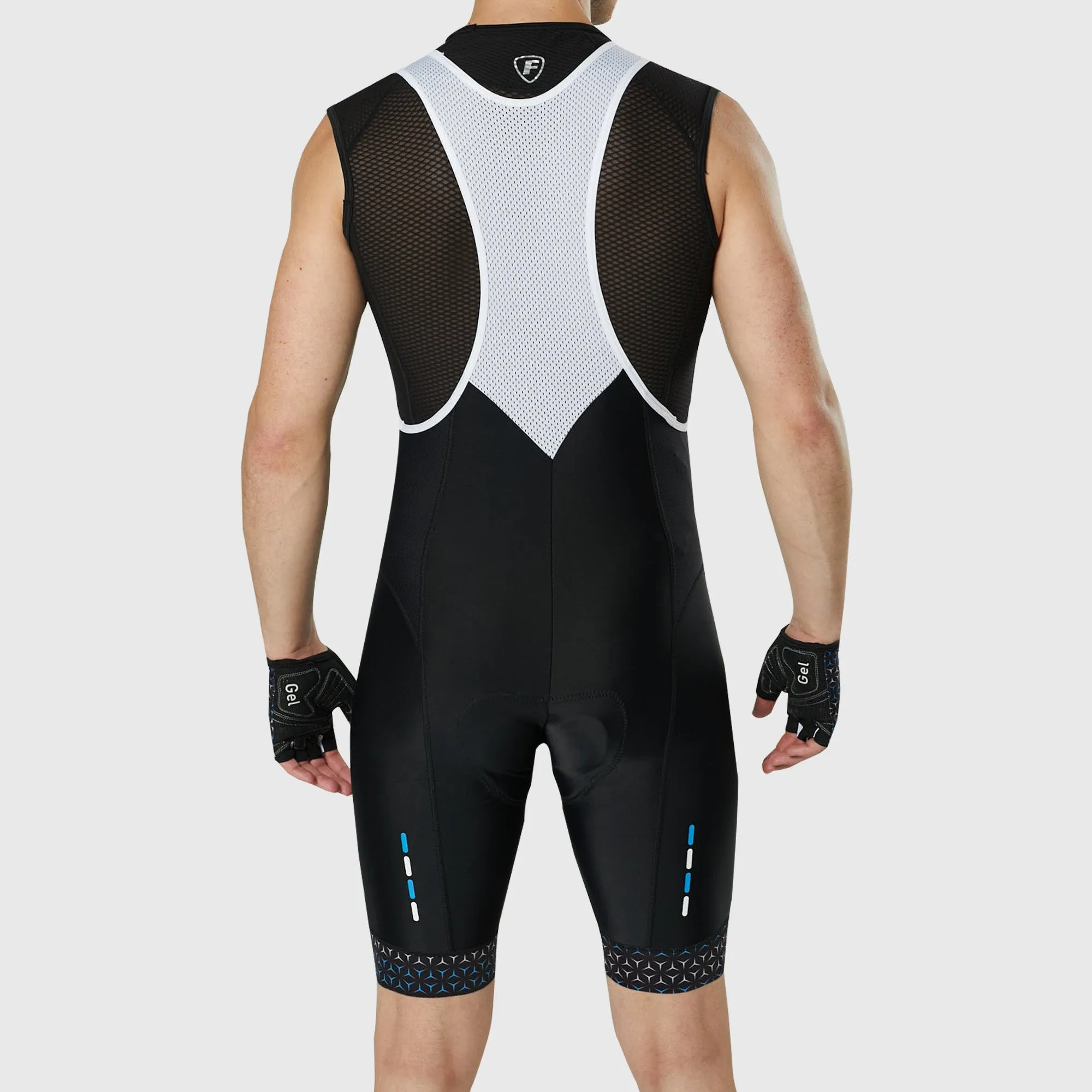 Fdx Men's & Boy's Set Vega Black Short Sleeve Jersey & Bib Shorts