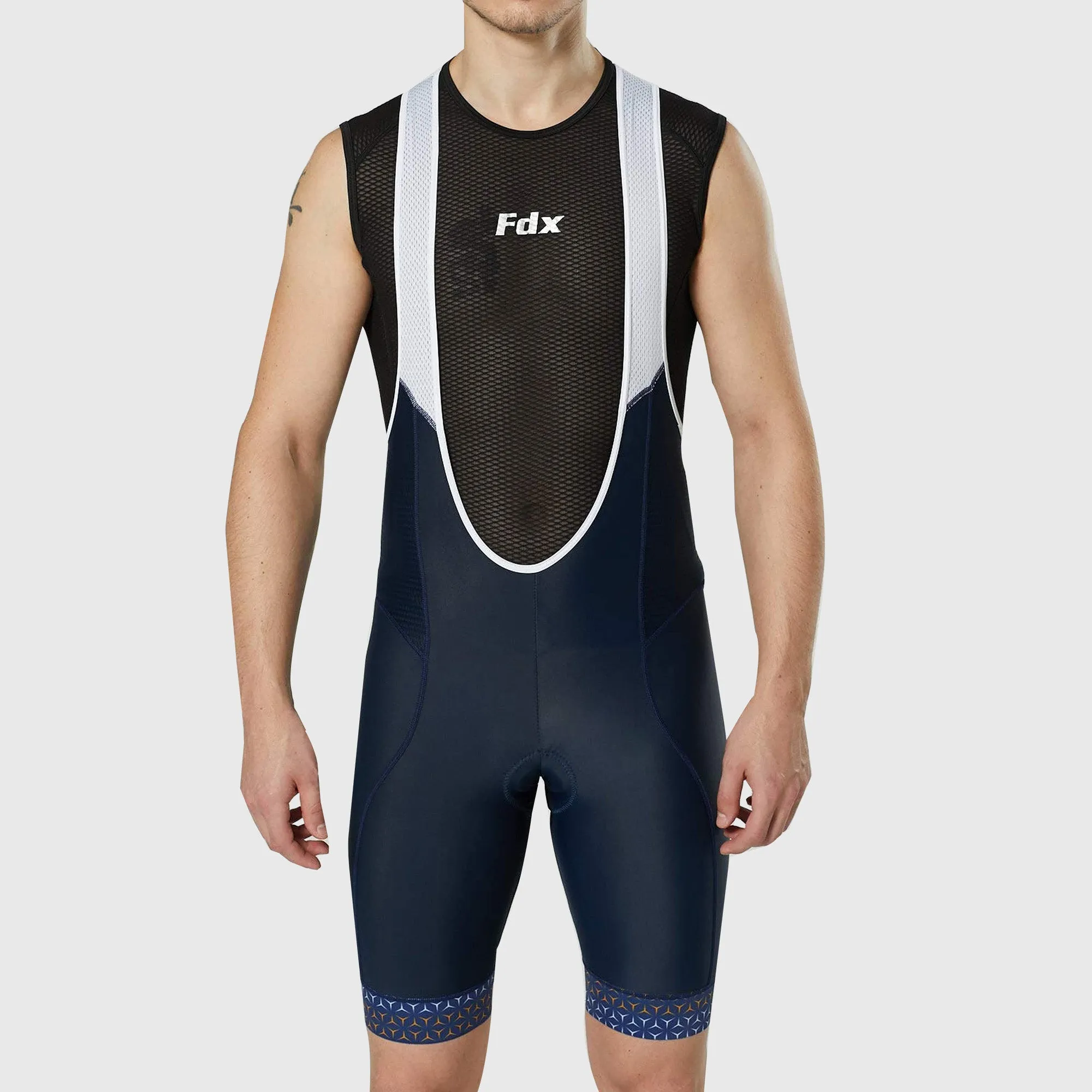 Fdx Men's & Boy's Set Vega Blue Short Sleeve Jersey & Bib Shorts