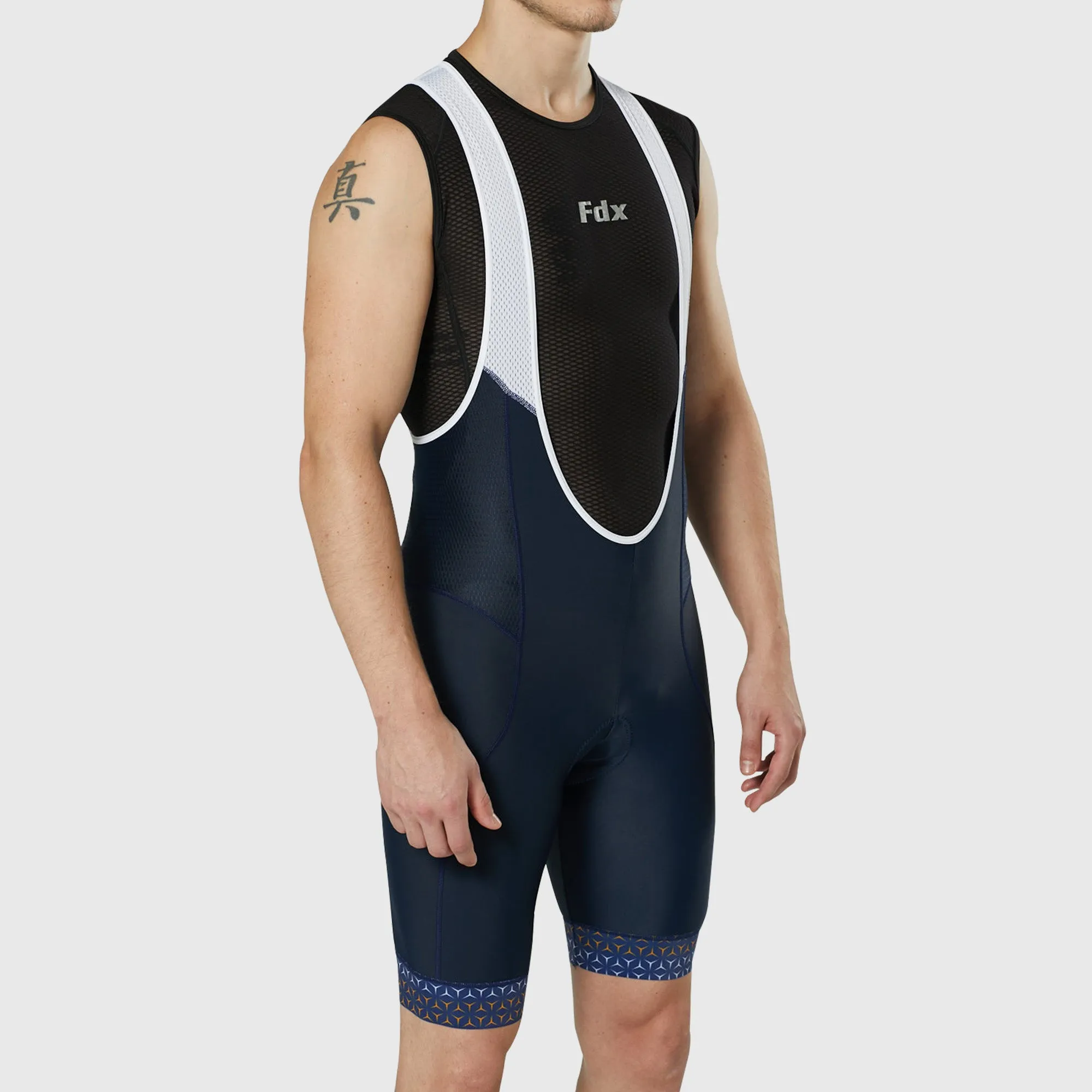 Fdx Men's & Boy's Set Vega Blue Short Sleeve Jersey & Bib Shorts