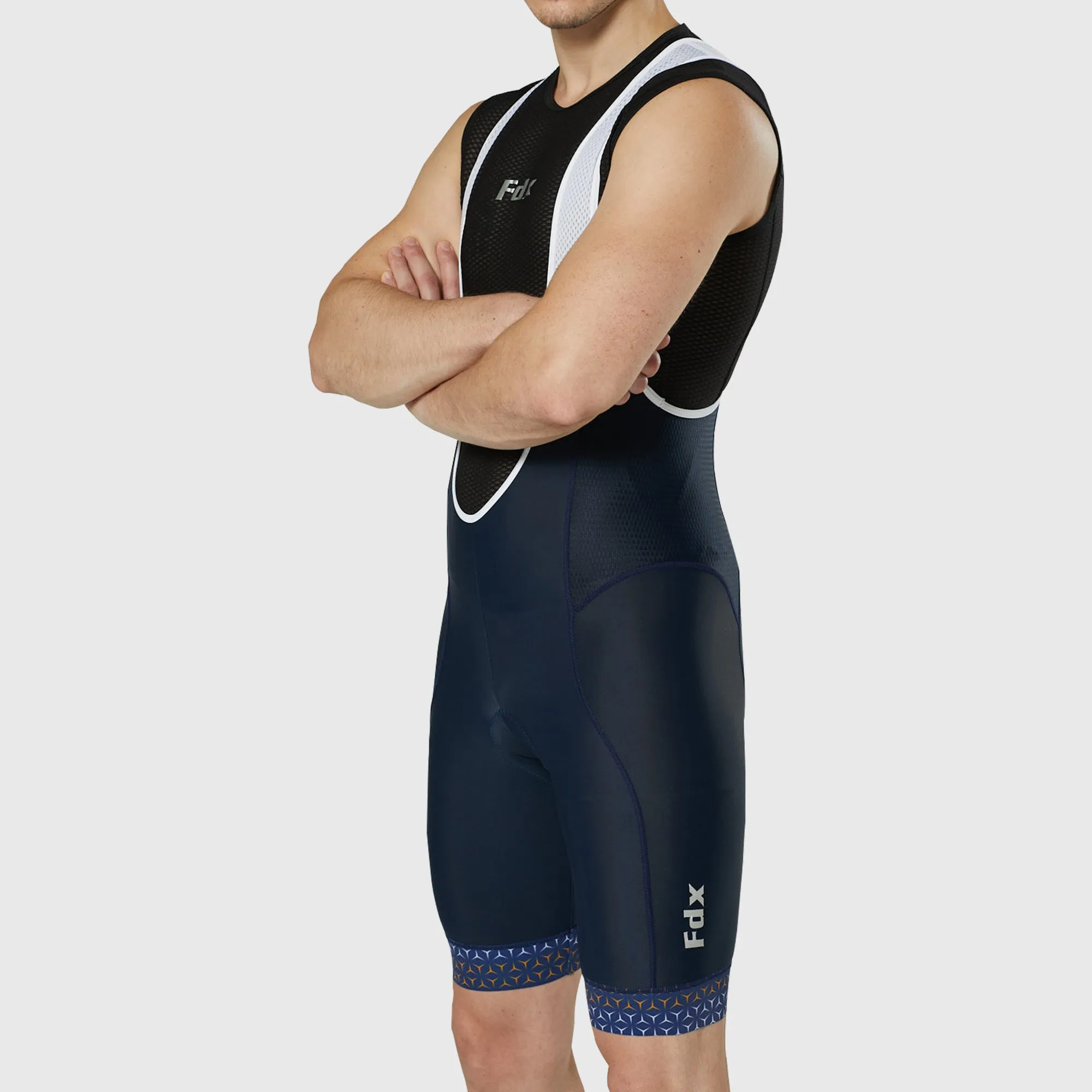 Fdx Men's & Boy's Set Vega Blue Short Sleeve Jersey & Bib Shorts