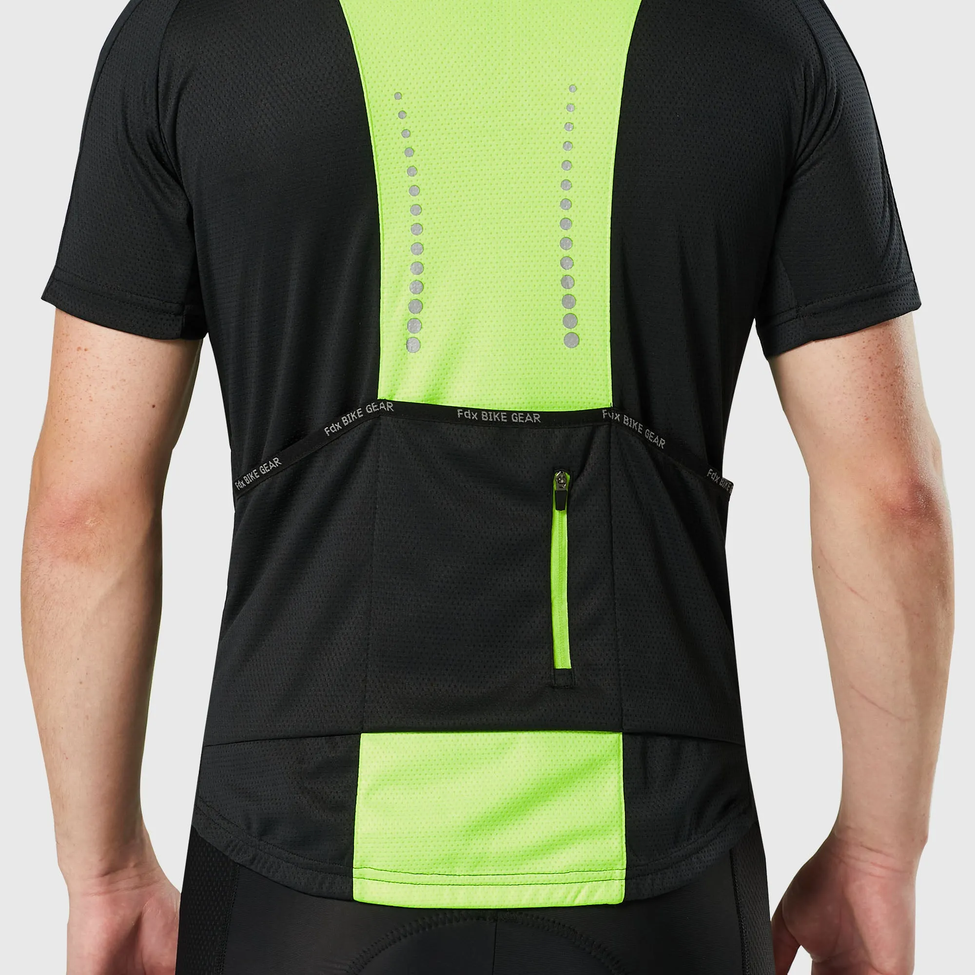 Fdx Pace Black Men's & Boy's Short Sleeve Summer Cycling Jersey
