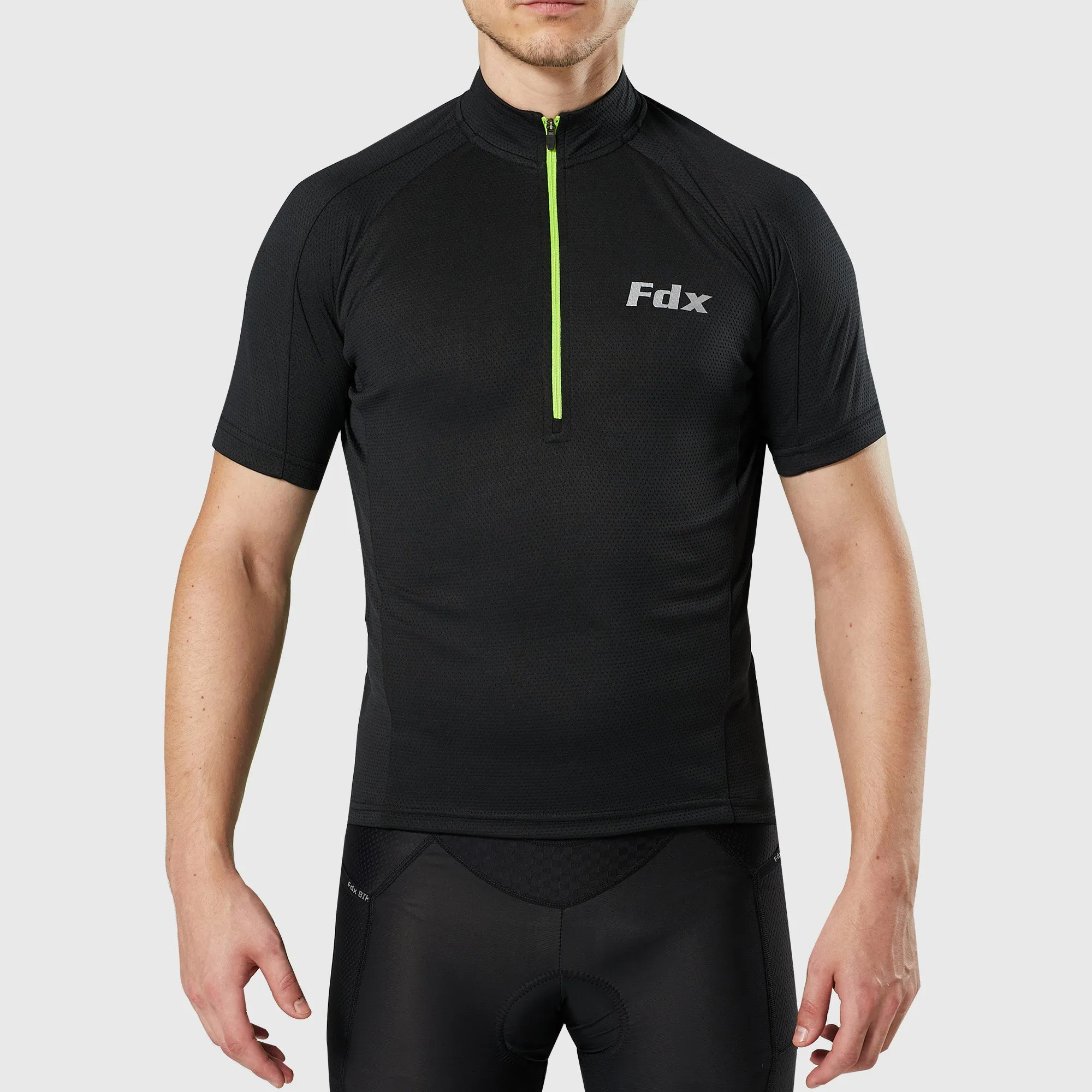 Fdx Pace Black Men's & Boy's Short Sleeve Summer Cycling Jersey