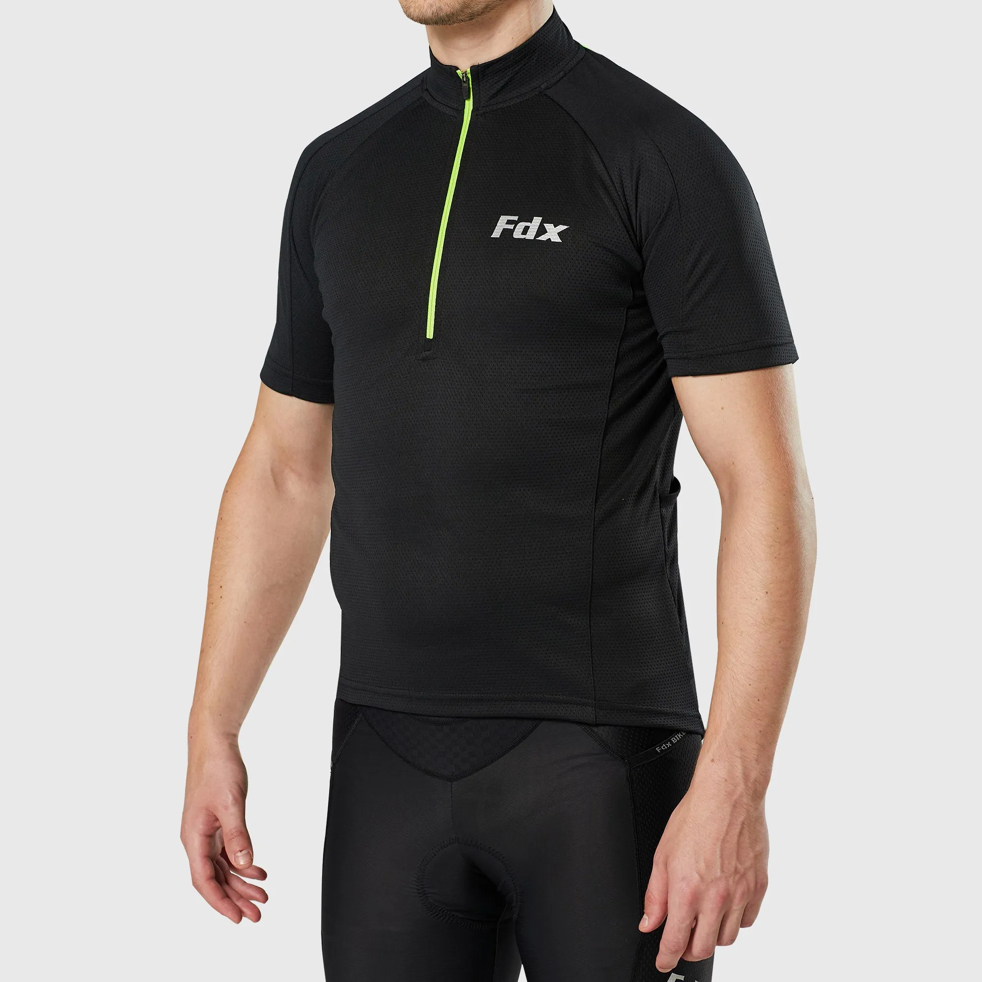 Fdx Pace Black Men's & Boy's Short Sleeve Summer Cycling Jersey