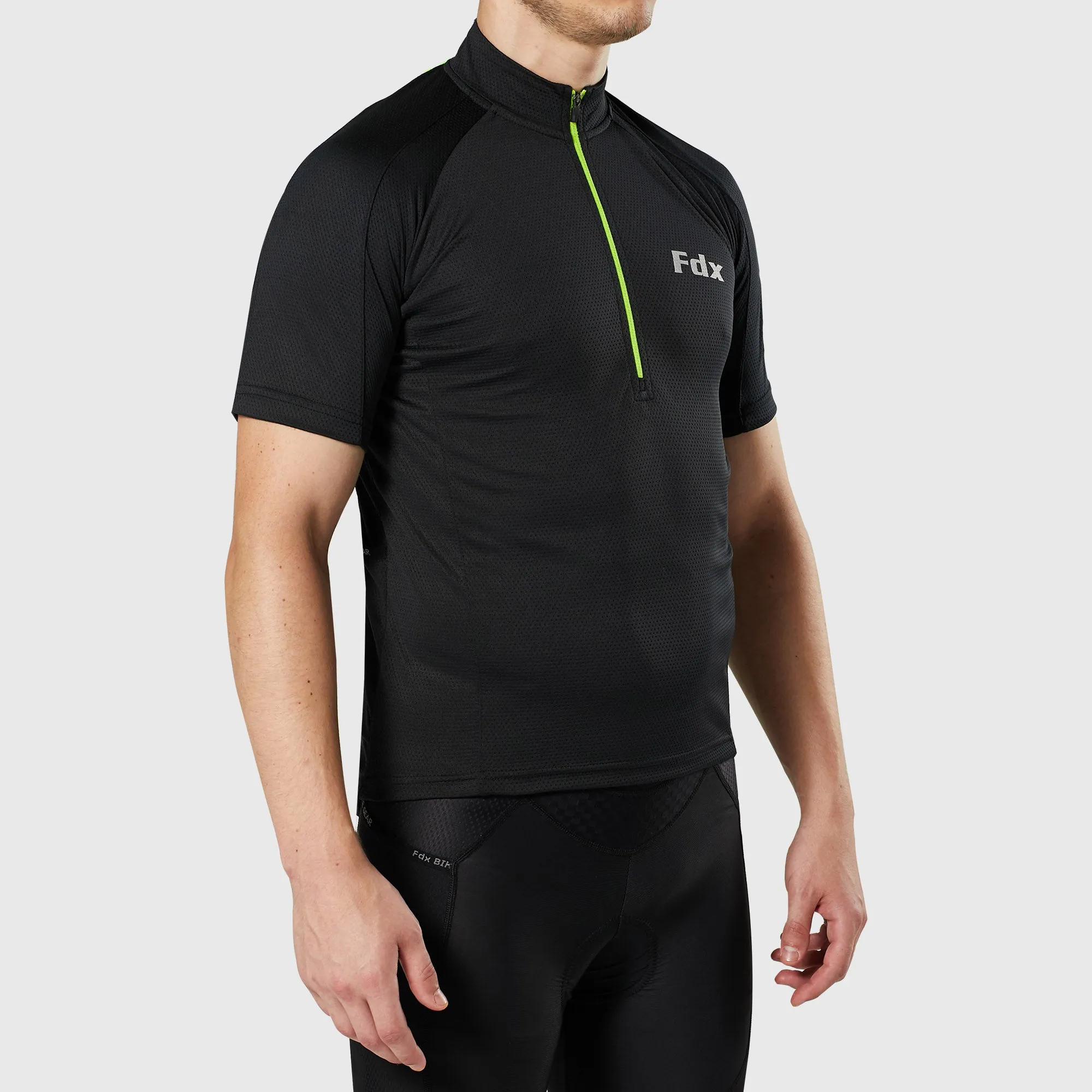 Fdx Pace Black Men's & Boy's Short Sleeve Summer Cycling Jersey