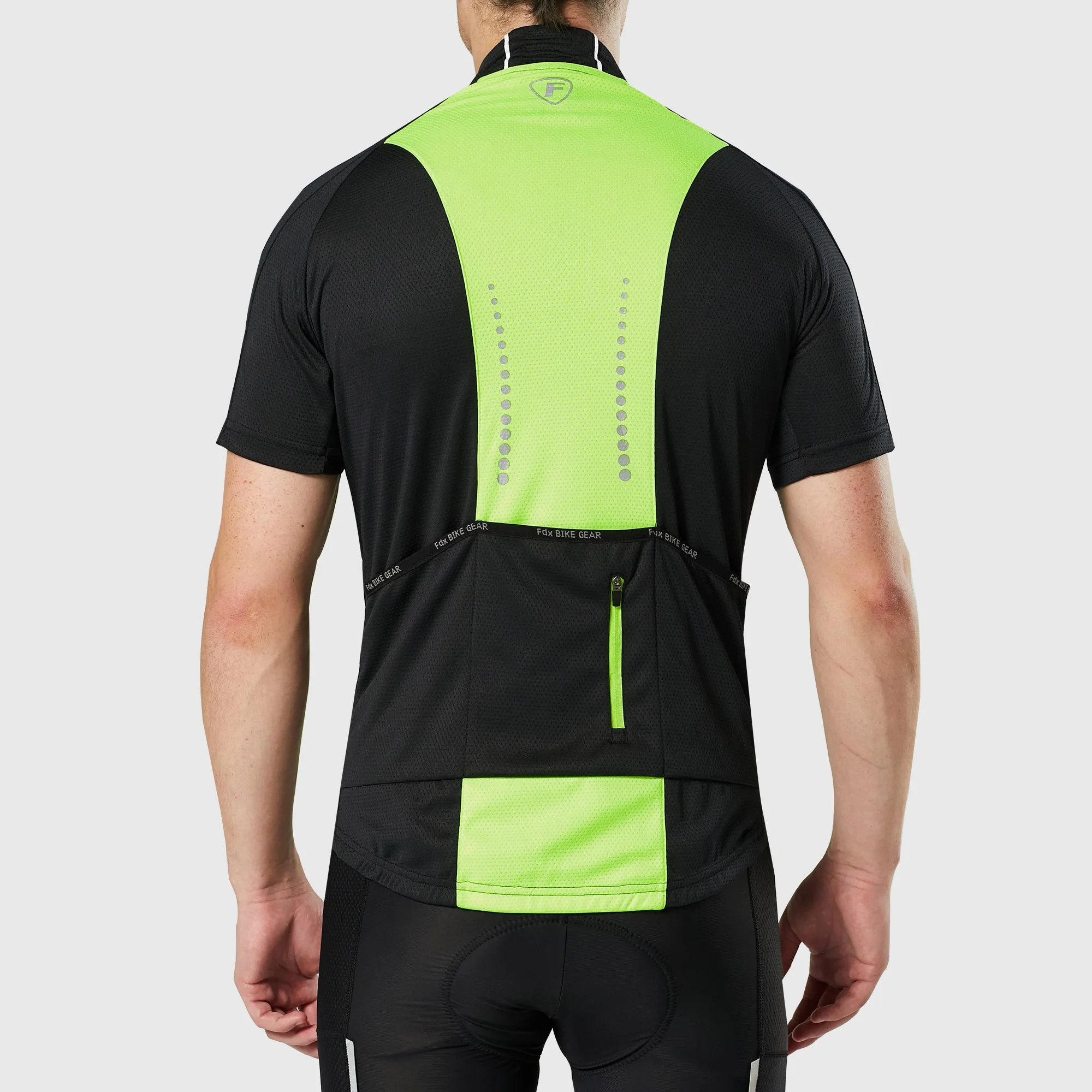 Fdx Pace Black Men's & Boy's Short Sleeve Summer Cycling Jersey