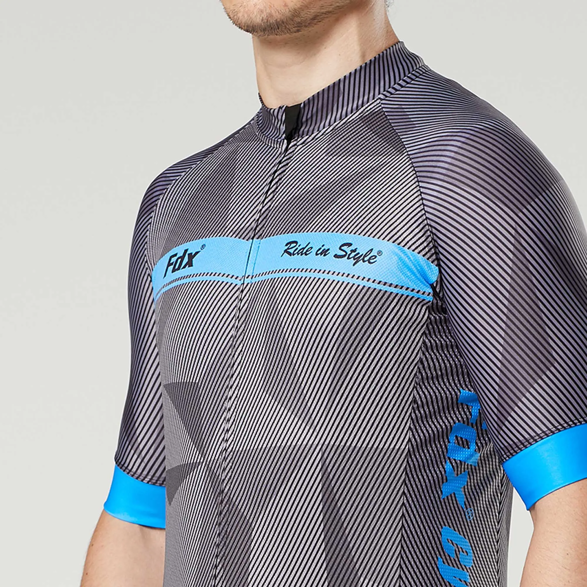 Fdx Splinter Blue Men's & Boy's Short Sleeve Summer Cycling Jersey