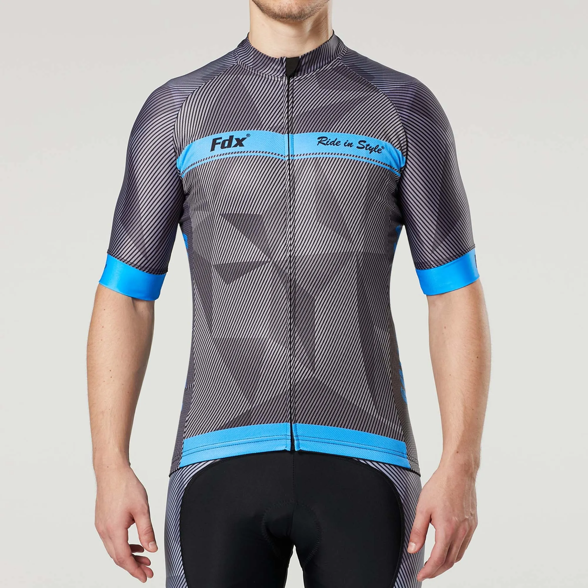 Fdx Splinter Blue Men's & Boy's Short Sleeve Summer Cycling Jersey
