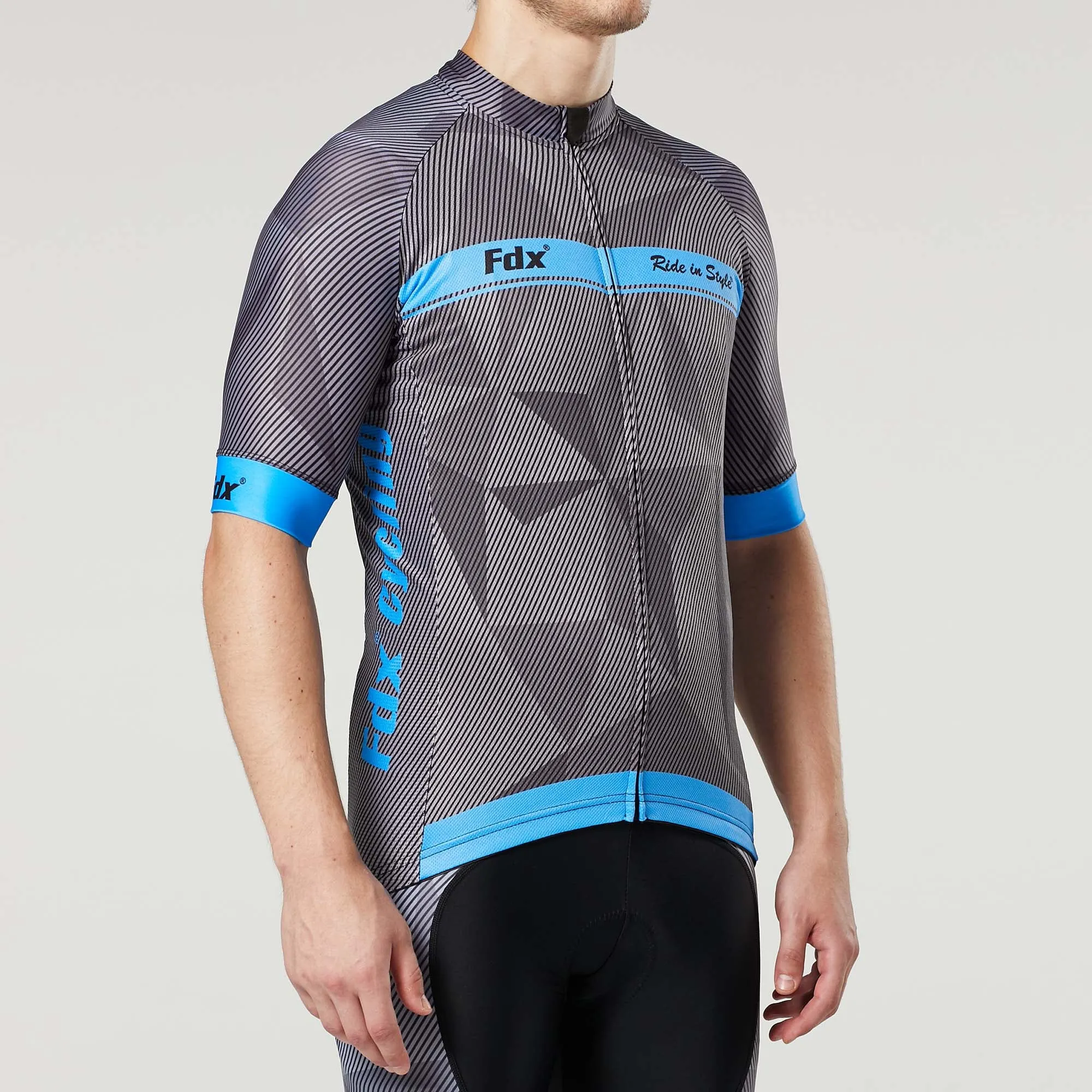 Fdx Splinter Blue Men's & Boy's Short Sleeve Summer Cycling Jersey
