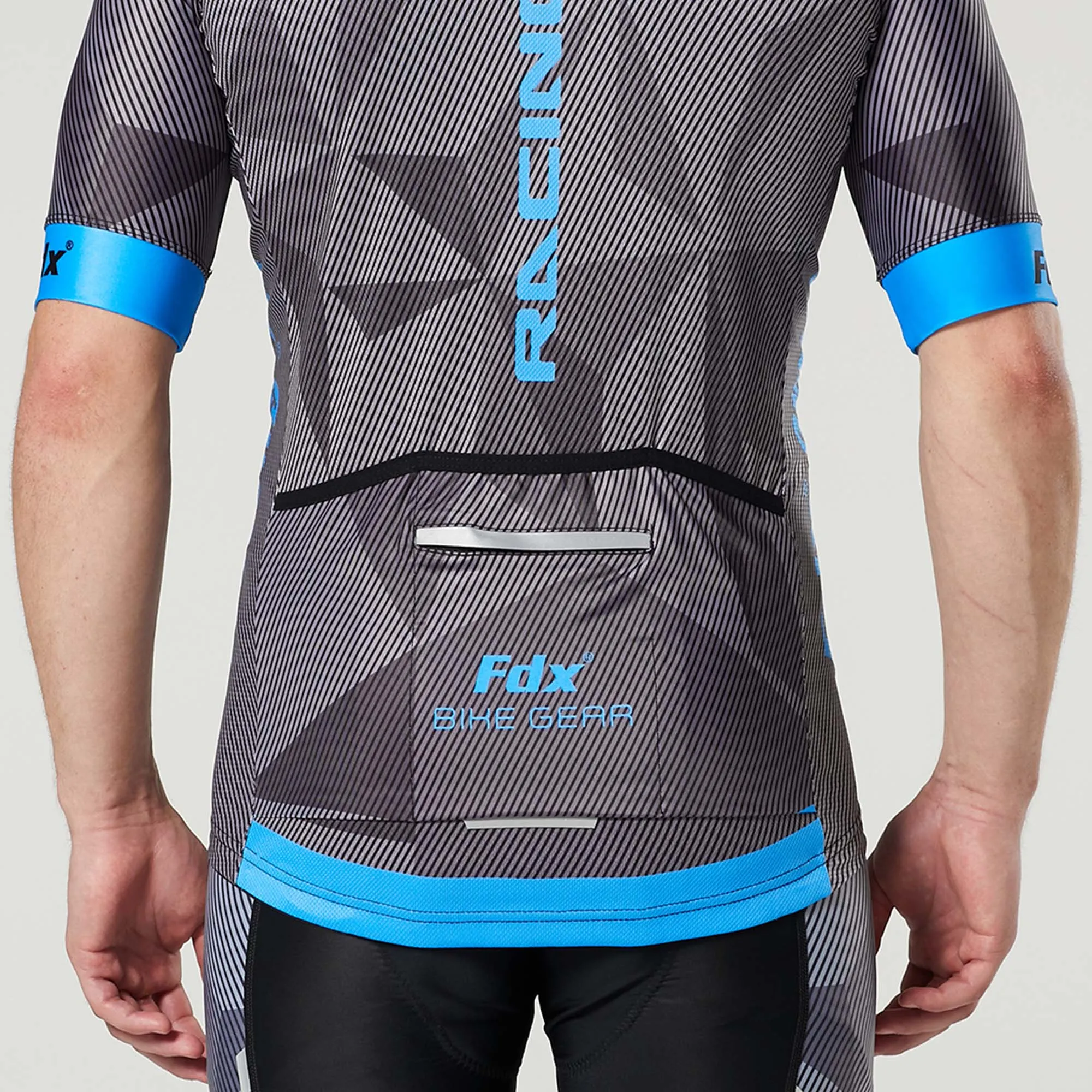 Fdx Splinter Blue Men's & Boy's Short Sleeve Summer Cycling Jersey