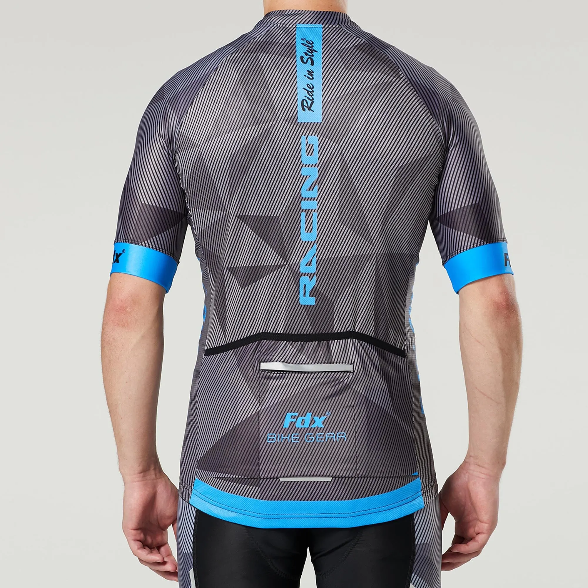 Fdx Splinter Blue Men's & Boy's Short Sleeve Summer Cycling Jersey