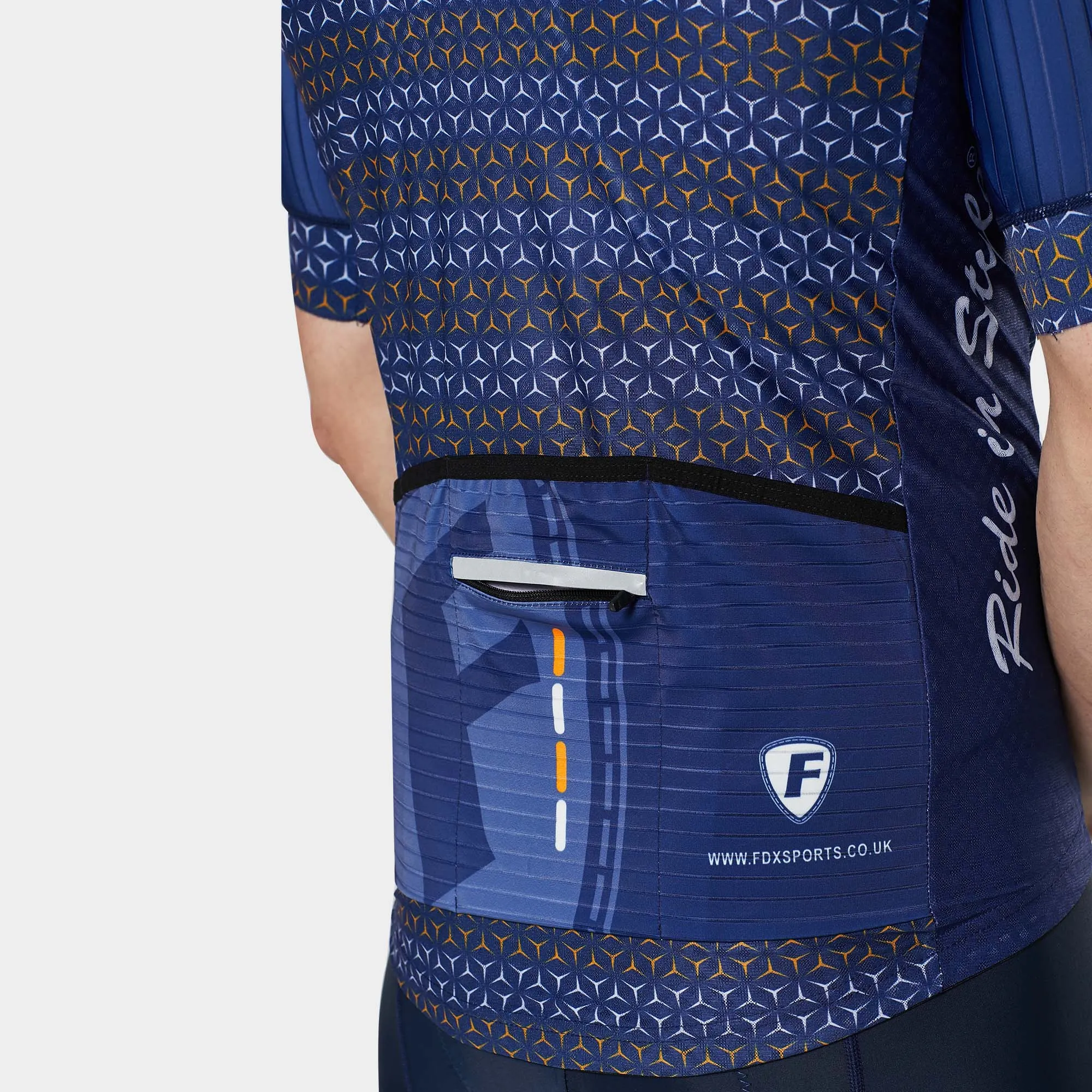 Fdx Vega Blue Men's & Boy's Short Sleeve Summer Cycling Jersey