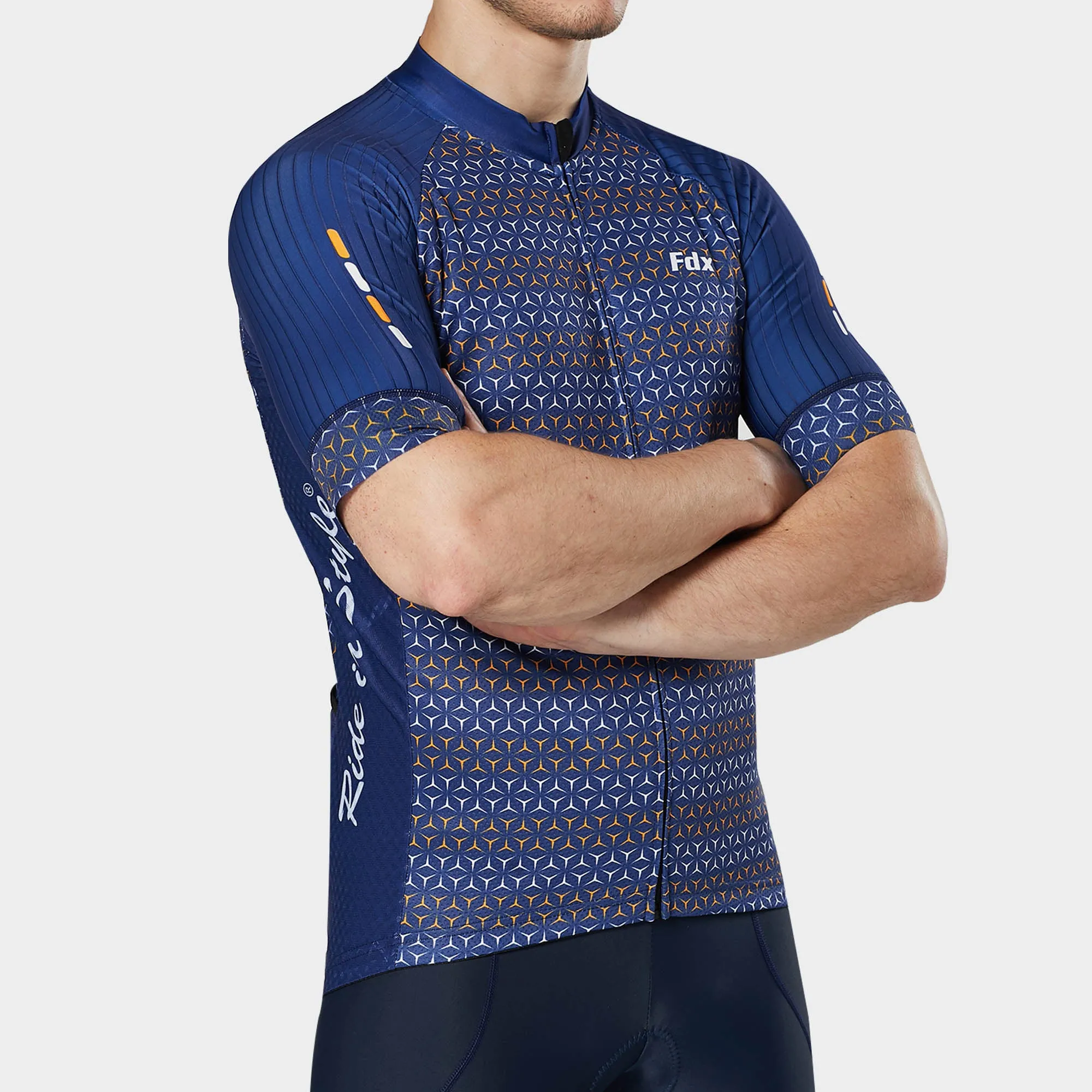 Fdx Vega Blue Men's & Boy's Short Sleeve Summer Cycling Jersey