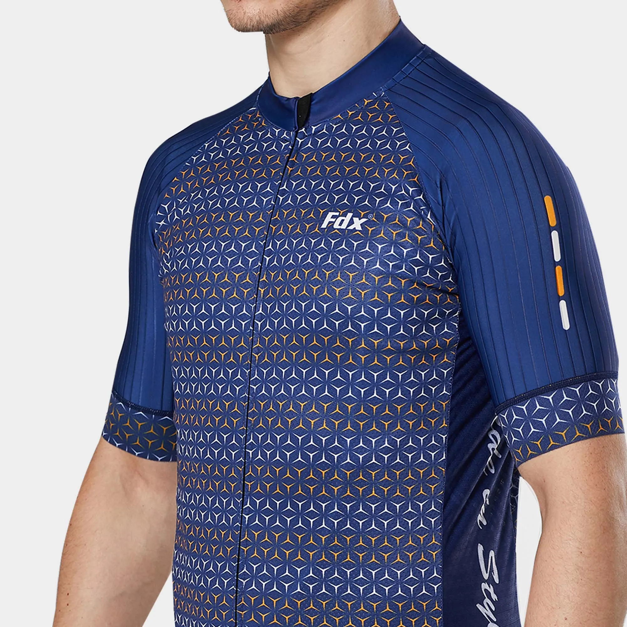 Fdx Vega Blue Men's & Boy's Short Sleeve Summer Cycling Jersey