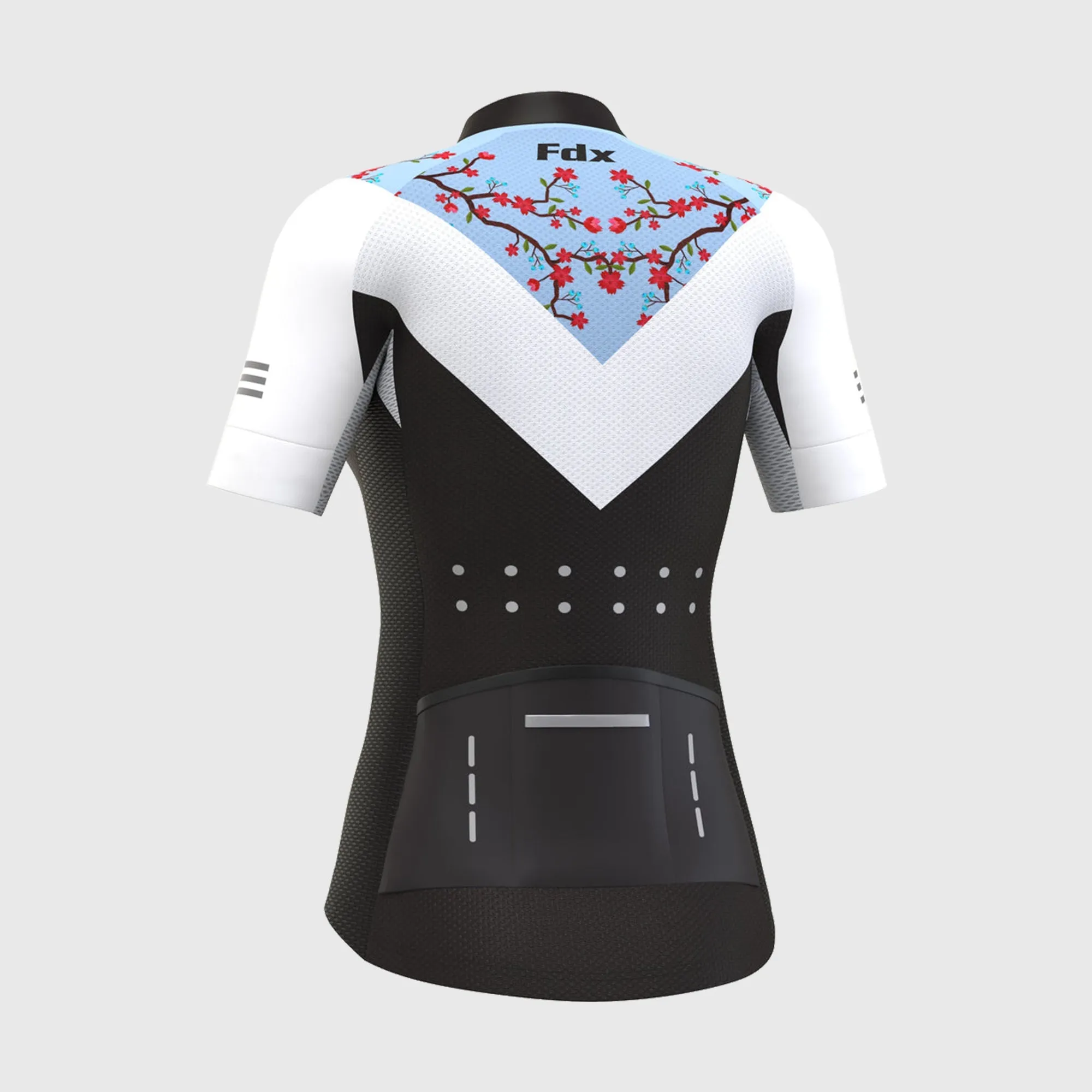 Fdx Velos Blue Women's & Girl's Short Sleeve Summer Cycling Jersey
