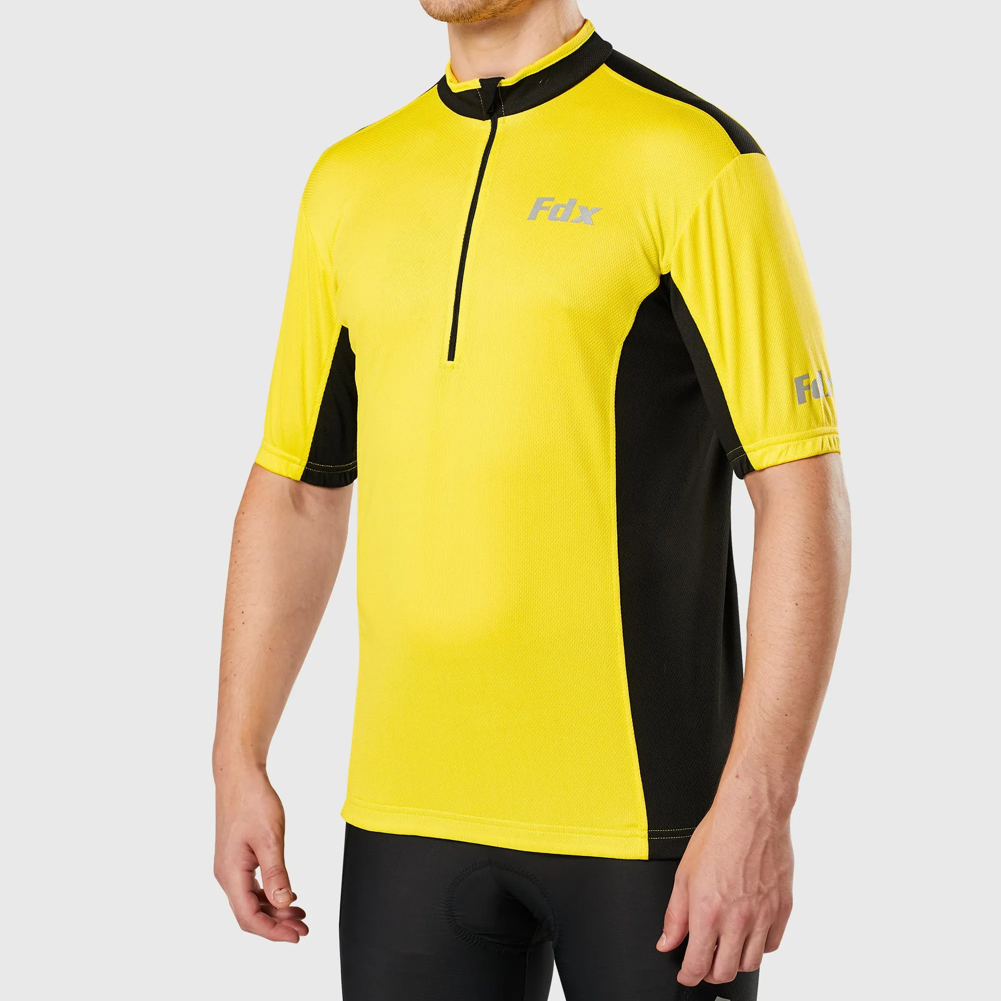 Fdx Vertex Yellow Men's & Boy's Short Sleeve Summer Cycling Jersey