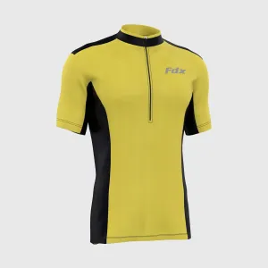 Fdx Vertex Yellow Men's & Boy's Short Sleeve Summer Cycling Jersey